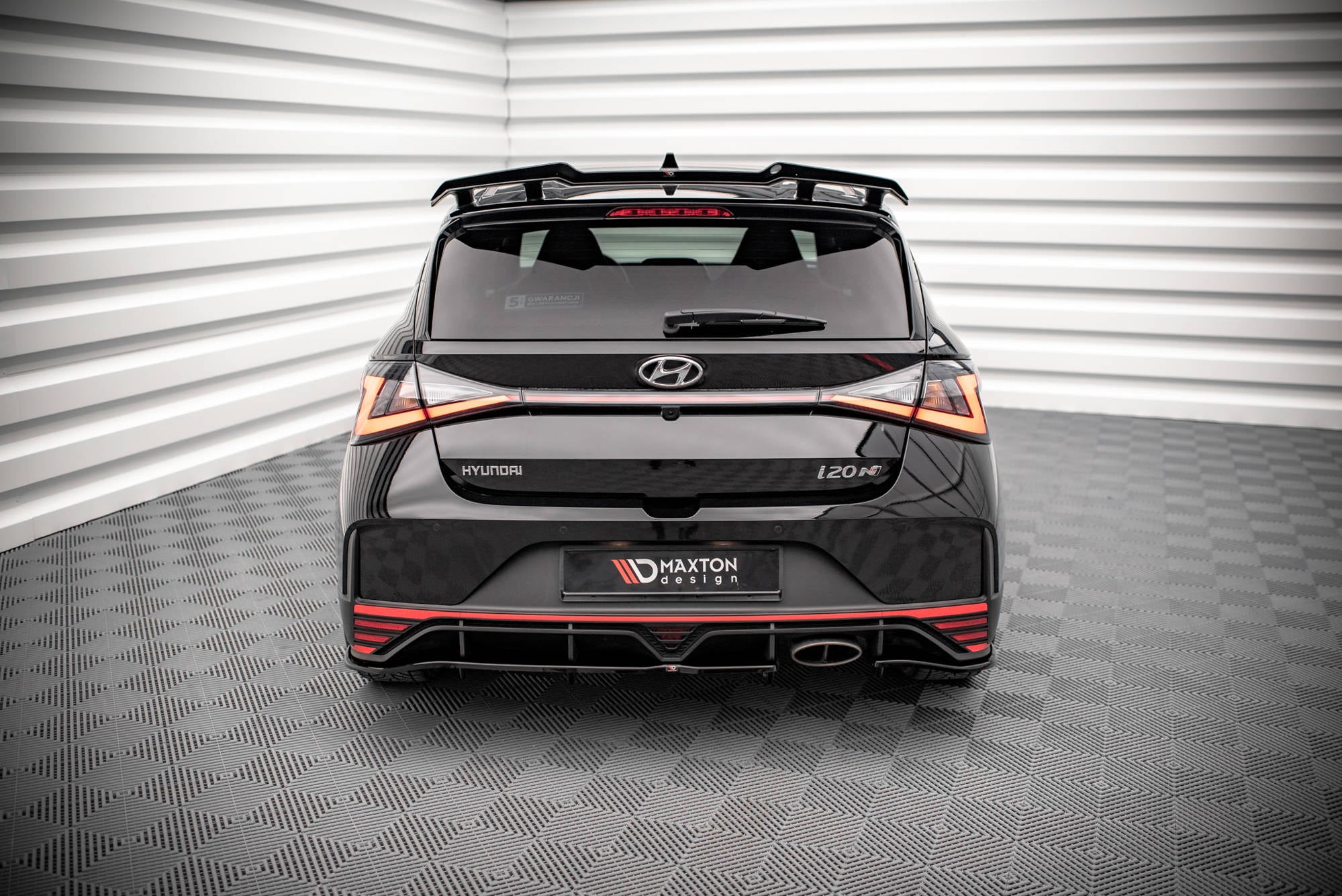 Mittlerer Cup Diffusor DTM Look Heck Ansatz für Hyundai I20 N Mk3