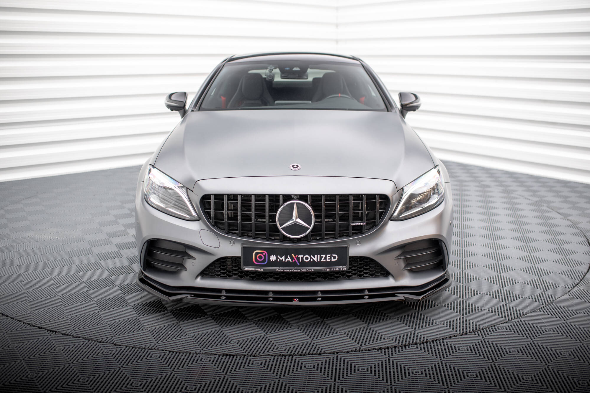 Frontlippe V2 für Mercedes-AMG C43 Coupe / Cabrio / Limousine / Kombi C205 / A205 / W205 / S205 Facelift