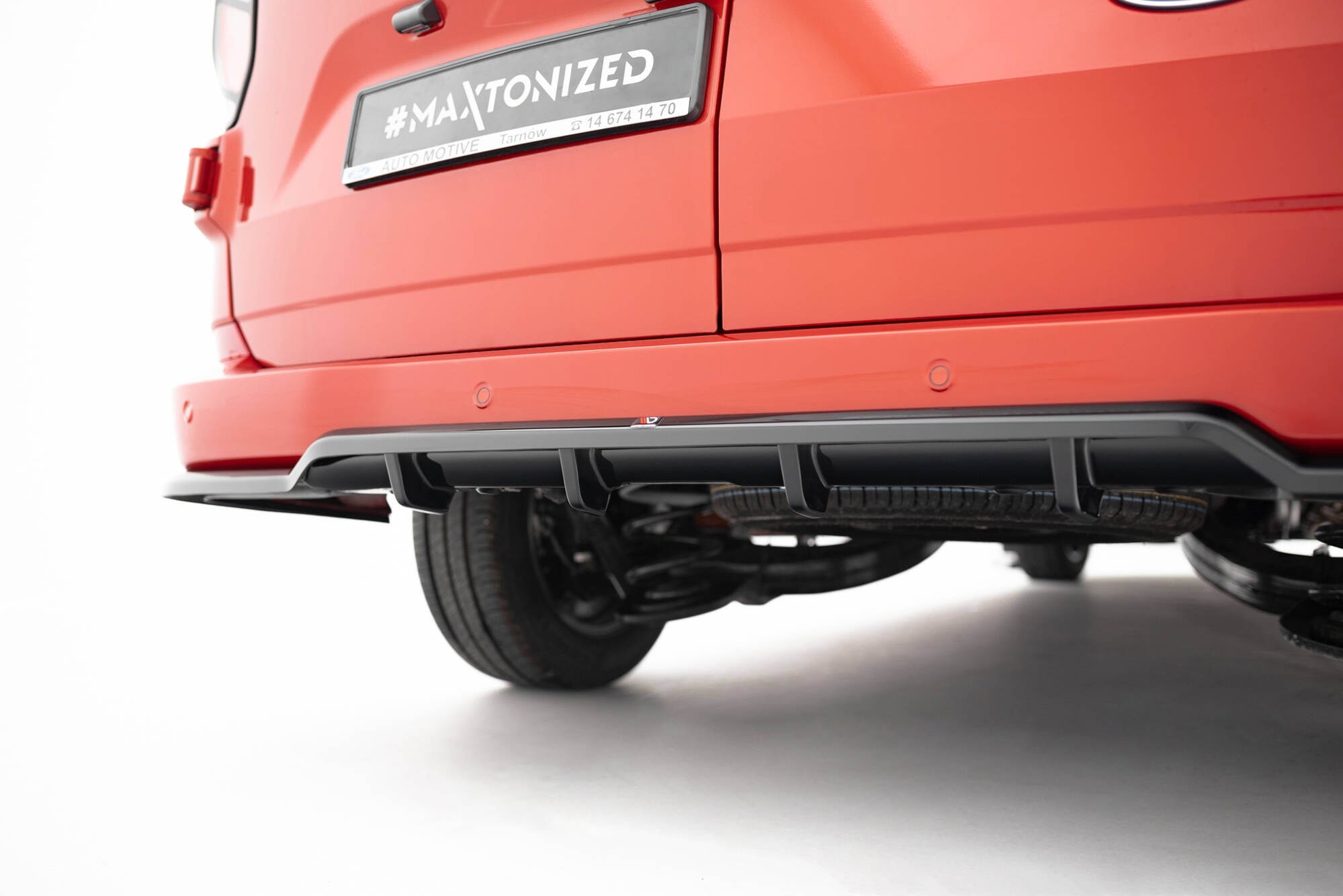 Mittlerer Cup Diffusor DTM Look Heck Ansatz für Ford Transit Custom / Tourneo Custom Mk2