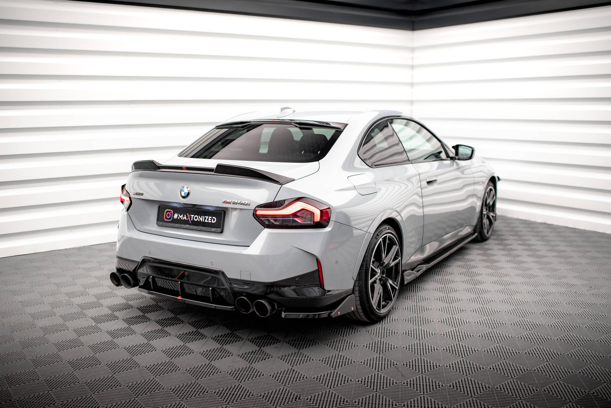 Flaps Heckansatz V2 Diffusor +Flaps für BMW 2 Coupe M240i G42
