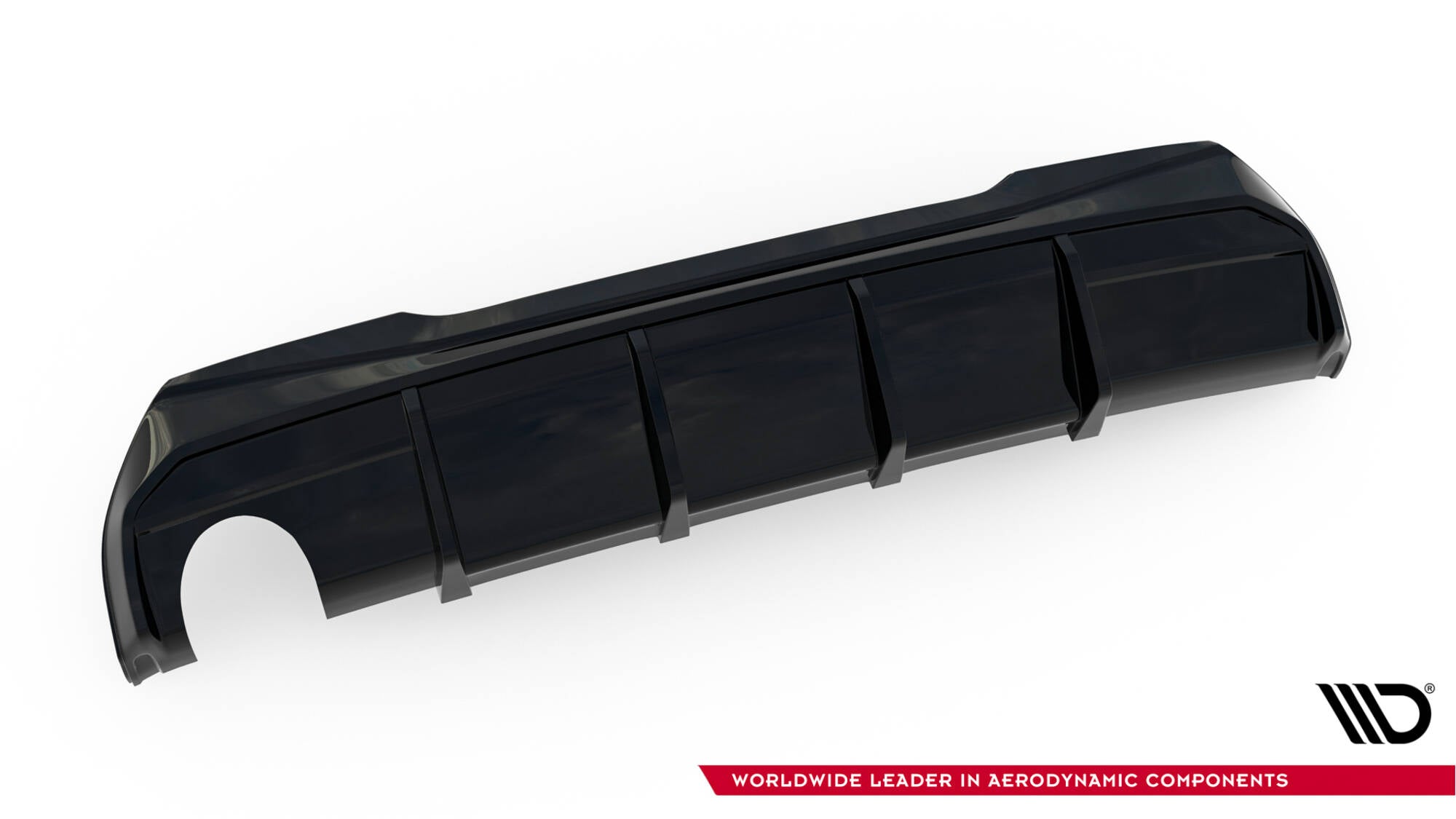 Diffusor V3 Heck Ansatz für BMW 1er M - Paket / 128ti F40 (Ausführung mit einseitigem Doppelauspuffendrohr)