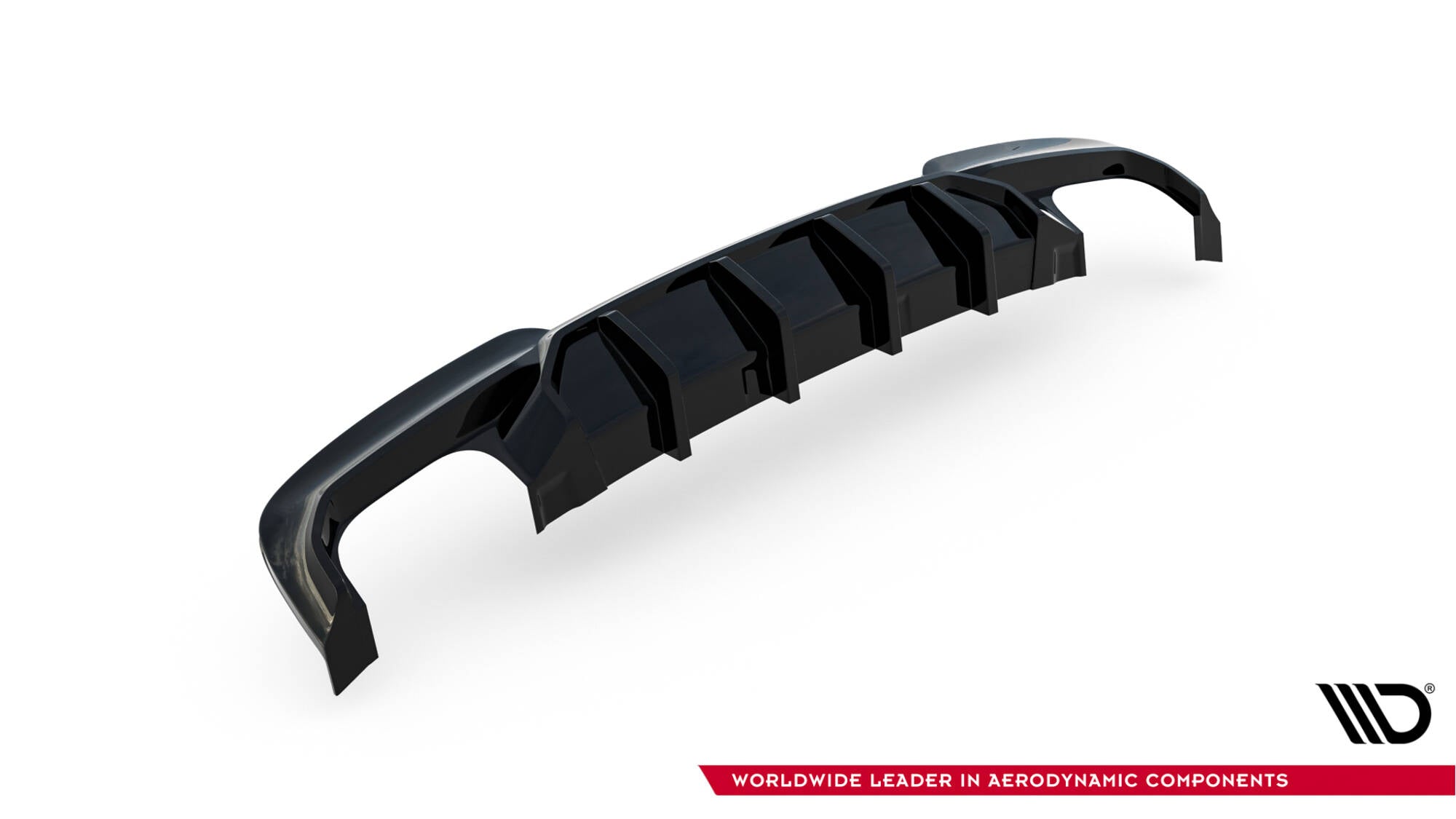 Diffusor V2 Heck Ansatz für BMW 5er M - Paket F10 / F11 (Doppelauspuff li. re.)