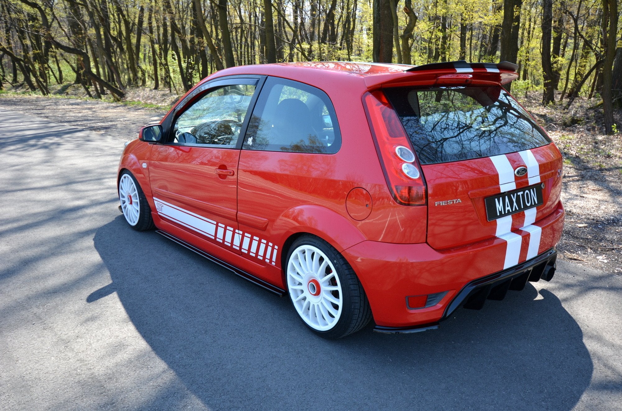 Seitenschweller Ansatz für Ford Fiesta ST Mk6 schwarz matt