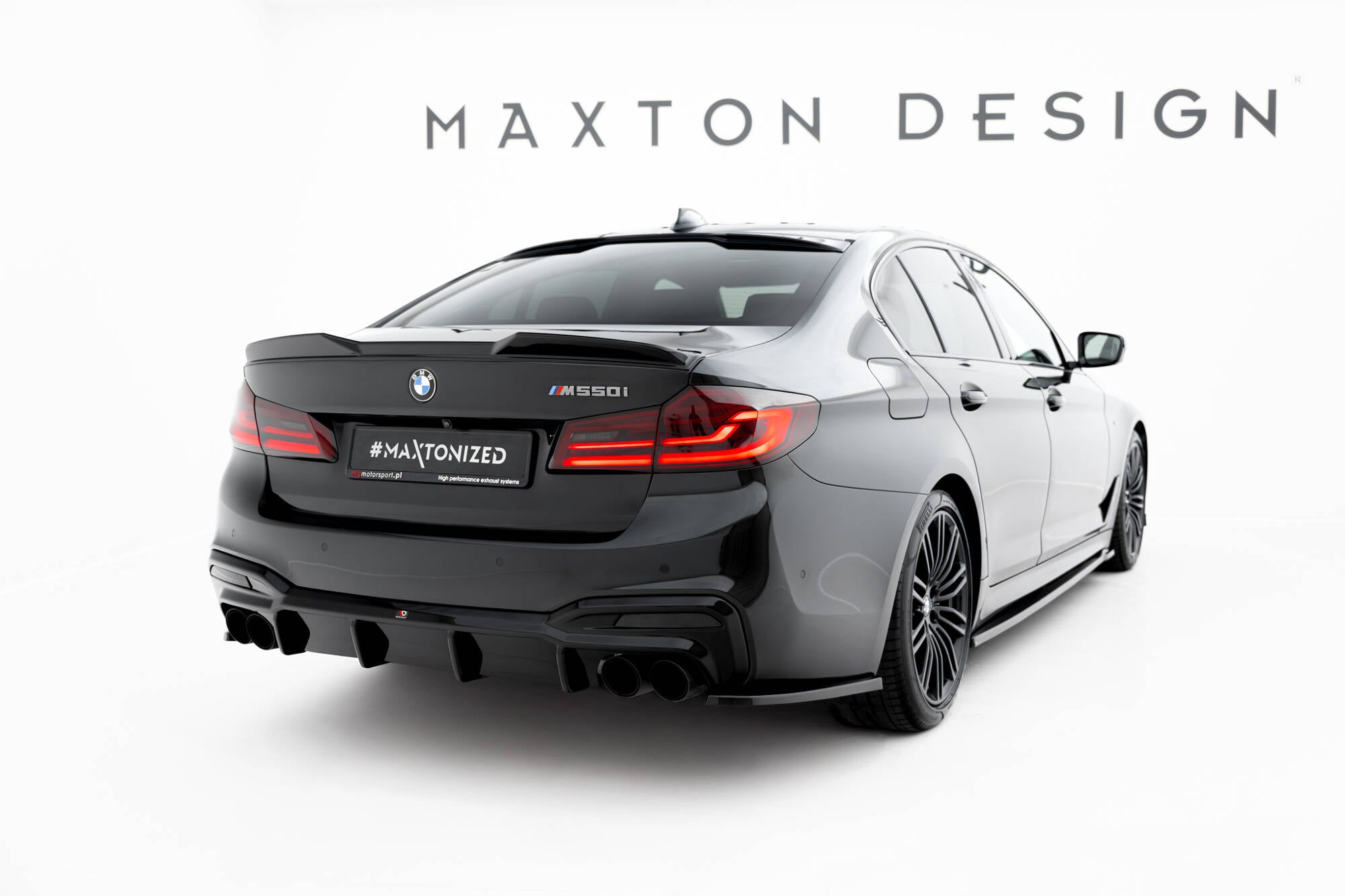 Flaps Heckansatz Diffusor für BMW M550i Limousine G30