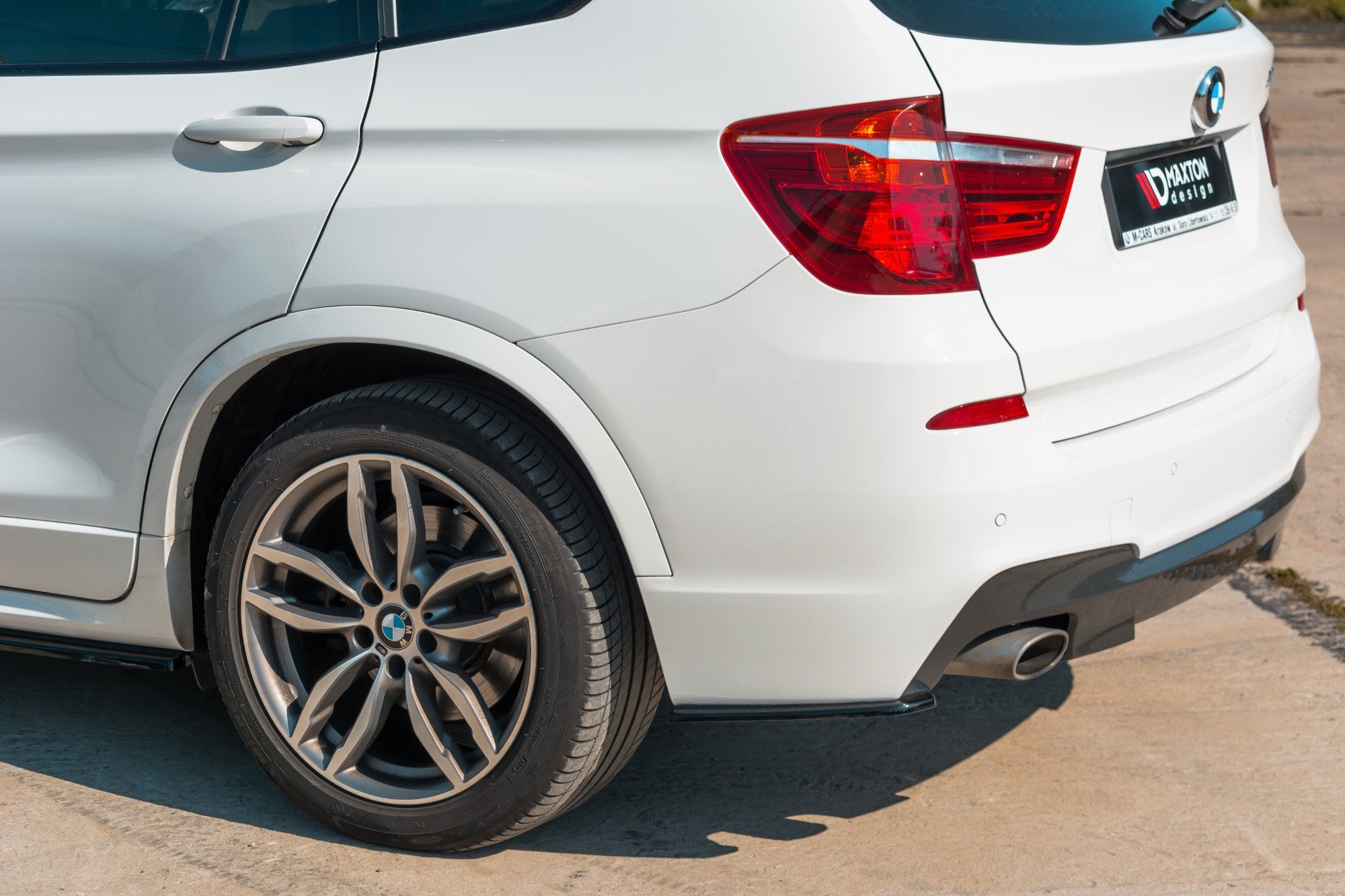 Flaps Heckansatz Diffusor für BMW X3 F25 M-Paket Facelift schwarz matt