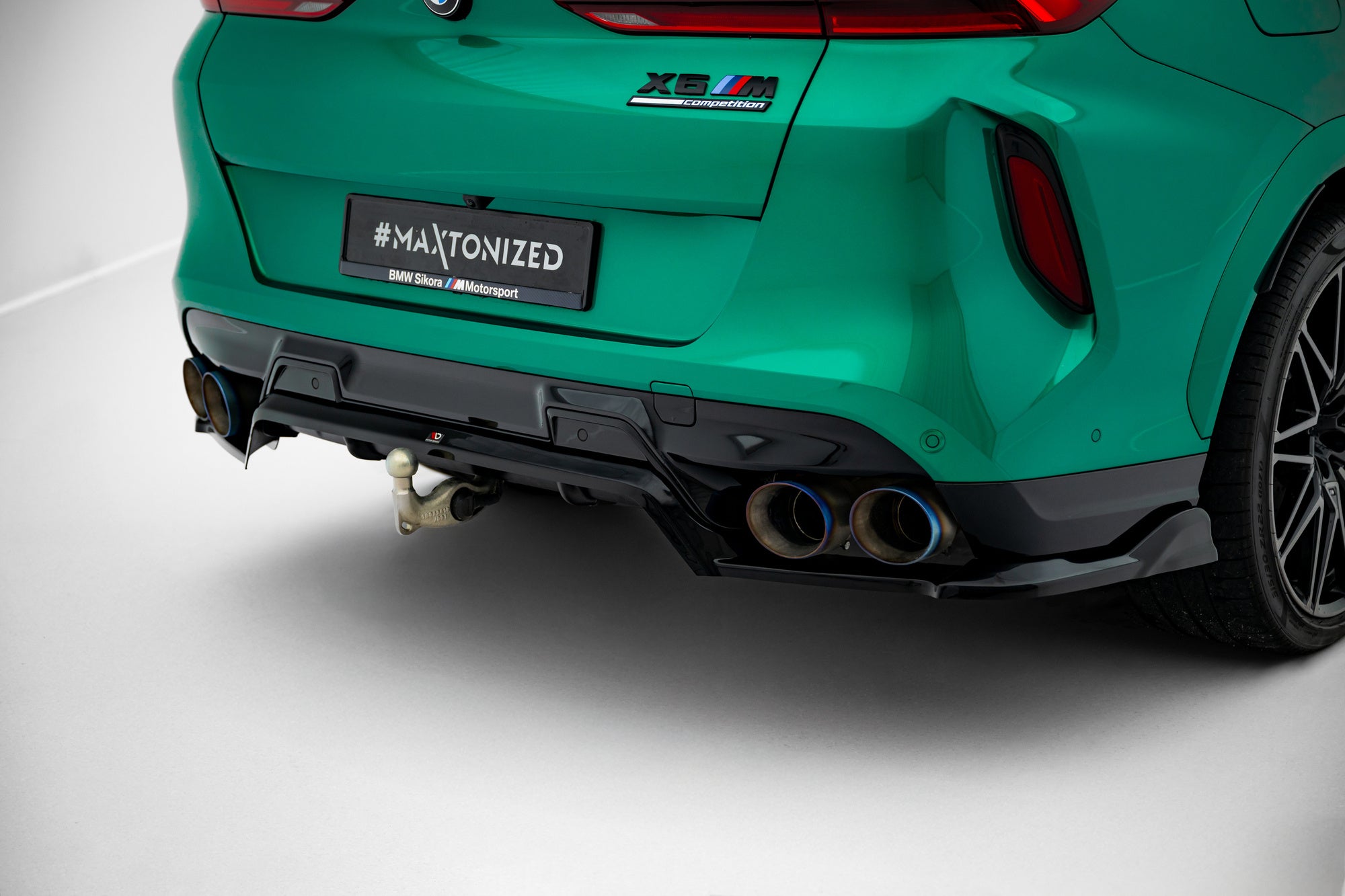 Mittlerer Cup Diffusor DTM Look Heck Ansatz für BMW X6 M F96 Facelift
