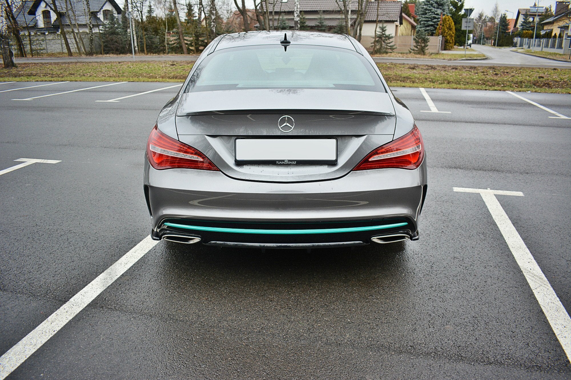 Heck Ansatz Flaps Diffusor für Mercedes CLA C117 AMG-LINE FACELIFT