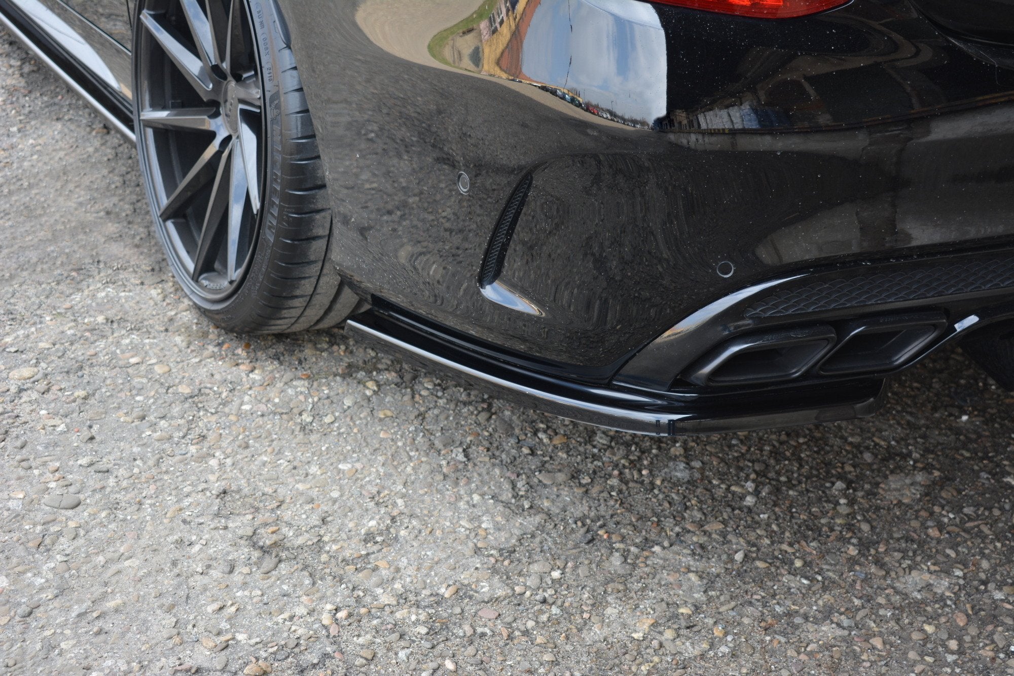 Heck Ansatz Flaps Diffusor für Mercedes-AMG C 43 Limousine W205 Facelift