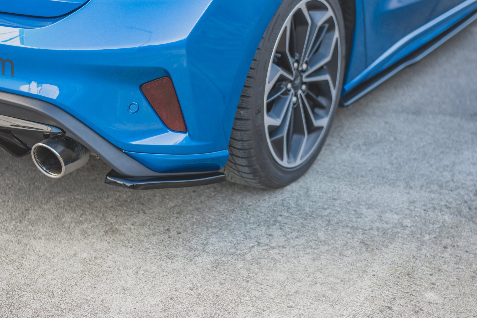 Heck Ansatz Flaps Diffusor V1 für Ford Focus ST Mk4 schwarz matt