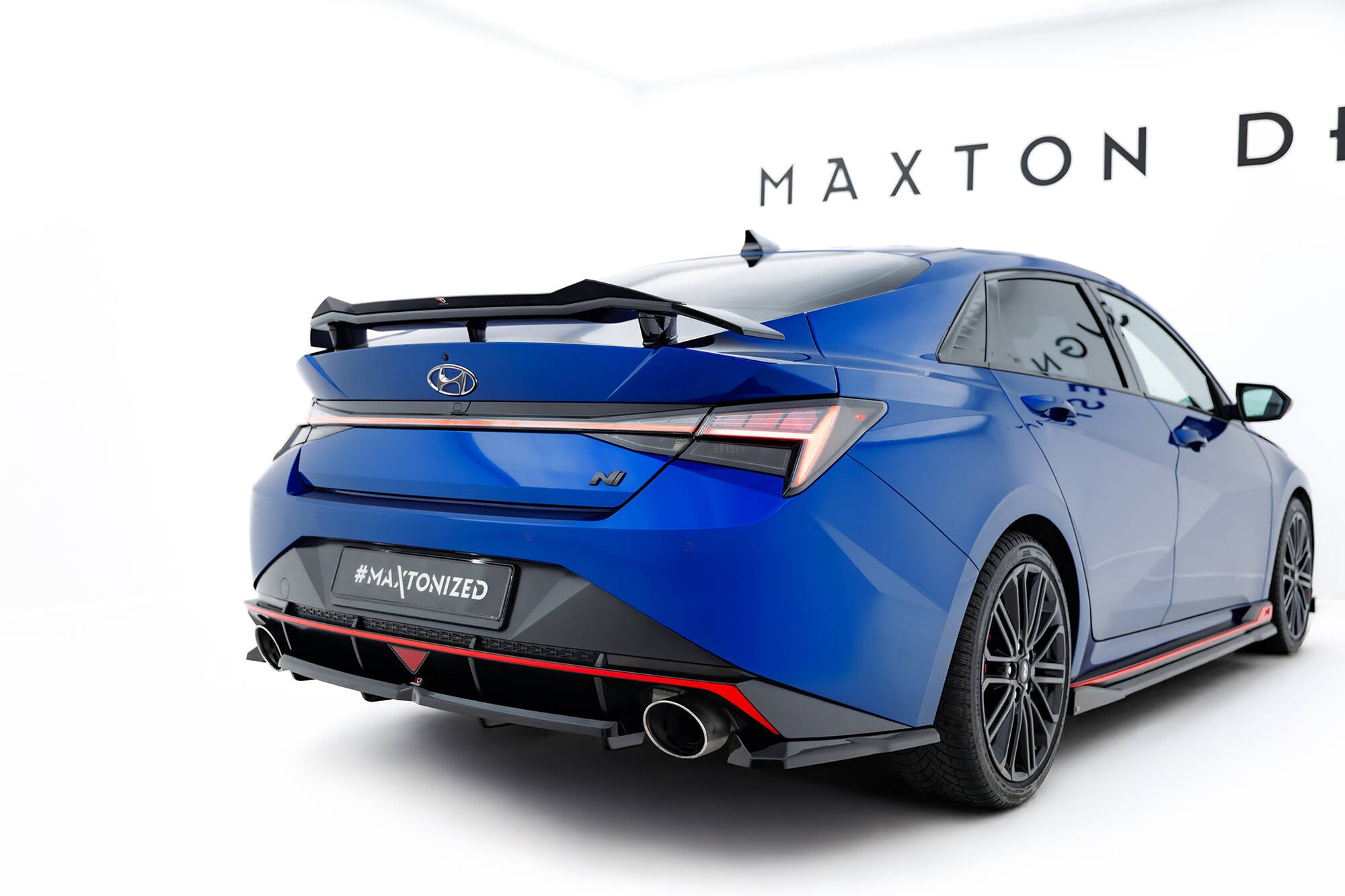 Mittlerer Diffusor Heck Ansatz DTM Look für Hyundai Elantra N Mk7