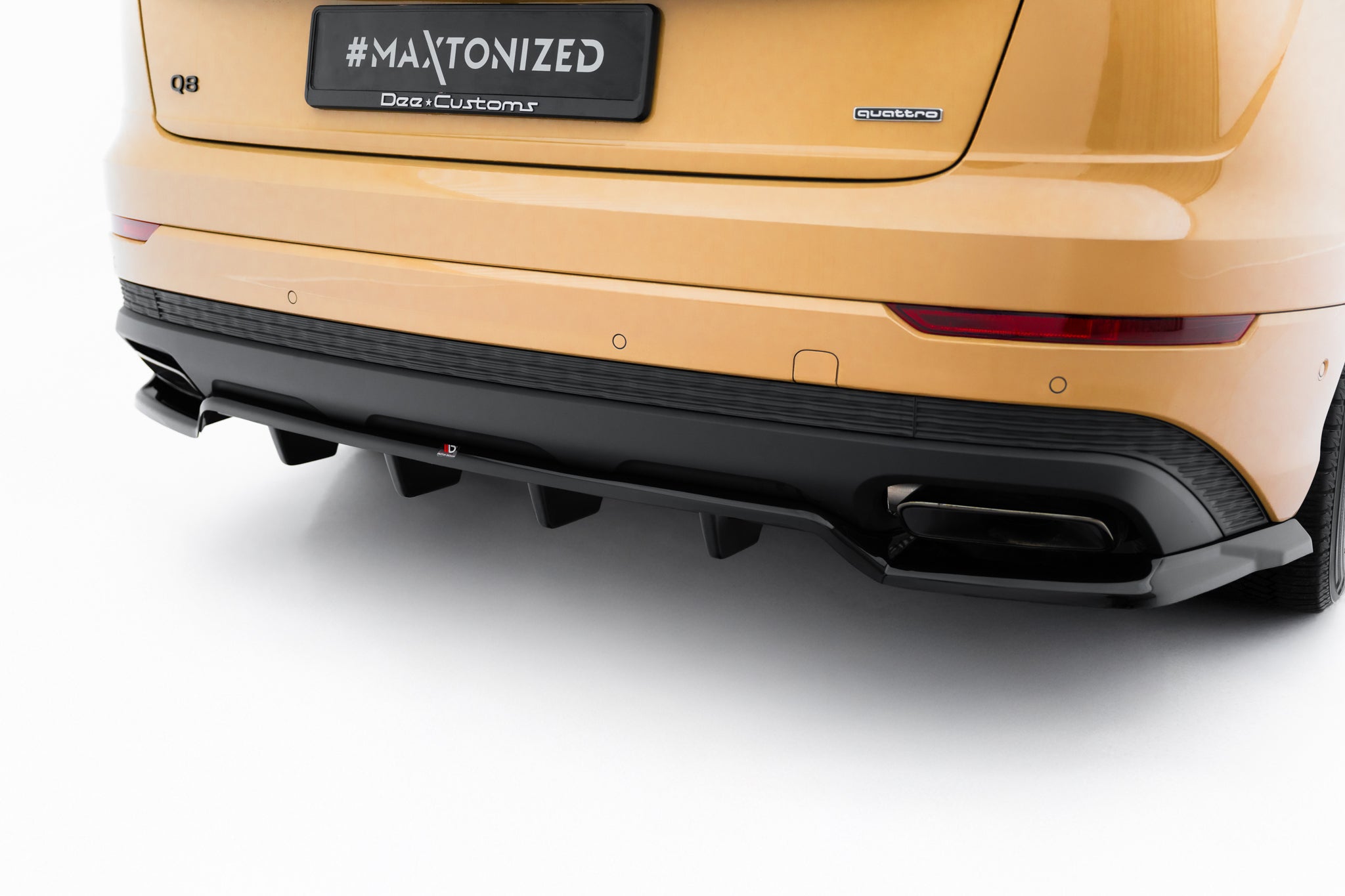 Mittlerer Cup Diffusor DTM Look Heck Ansatz für Audi Q8 Mk1 Facelift