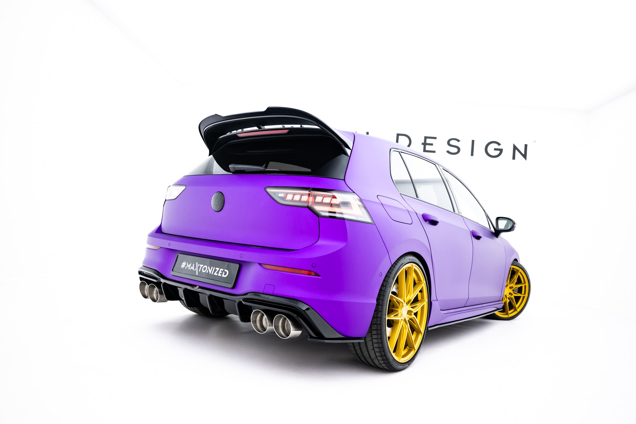 Street Pro Heck Ansatz Flaps Diffusor V2 für VW Golf R Mk8 / Mk8 Facelift