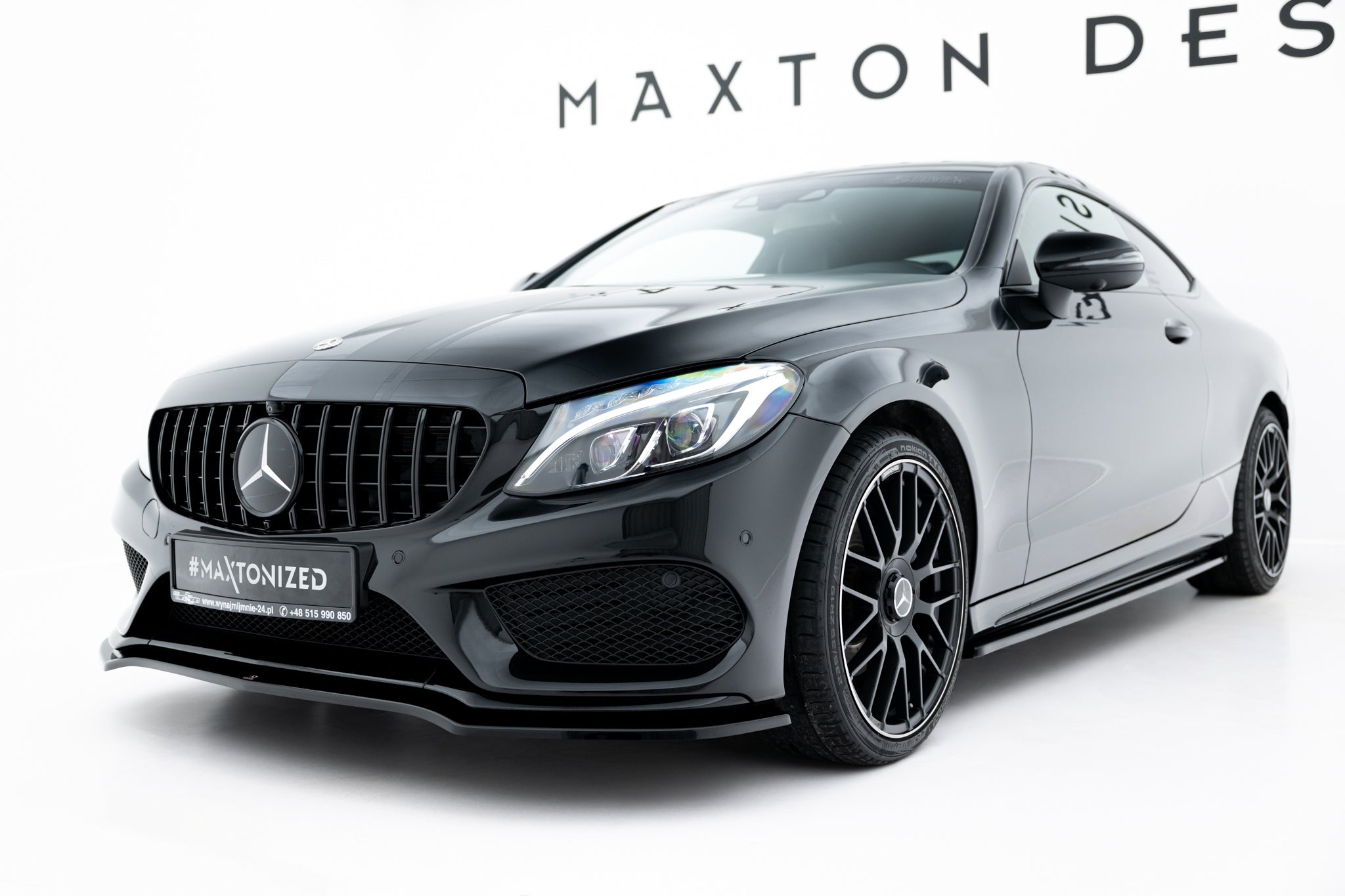 Frontlippe V1 für MERCEDES- BENZ C-KLASSE W205 COUPE AMG-LINE