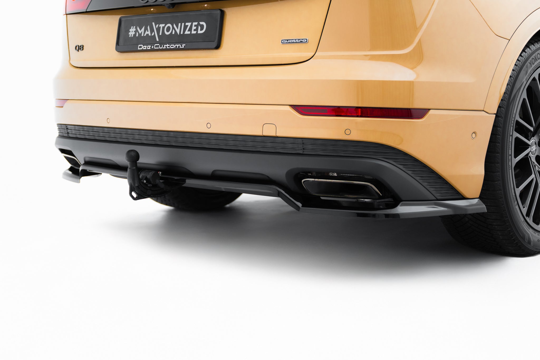 Mittlerer Cup Diffusor DTM Look Heck Ansatz für Audi Q8 Mk1 Facelift