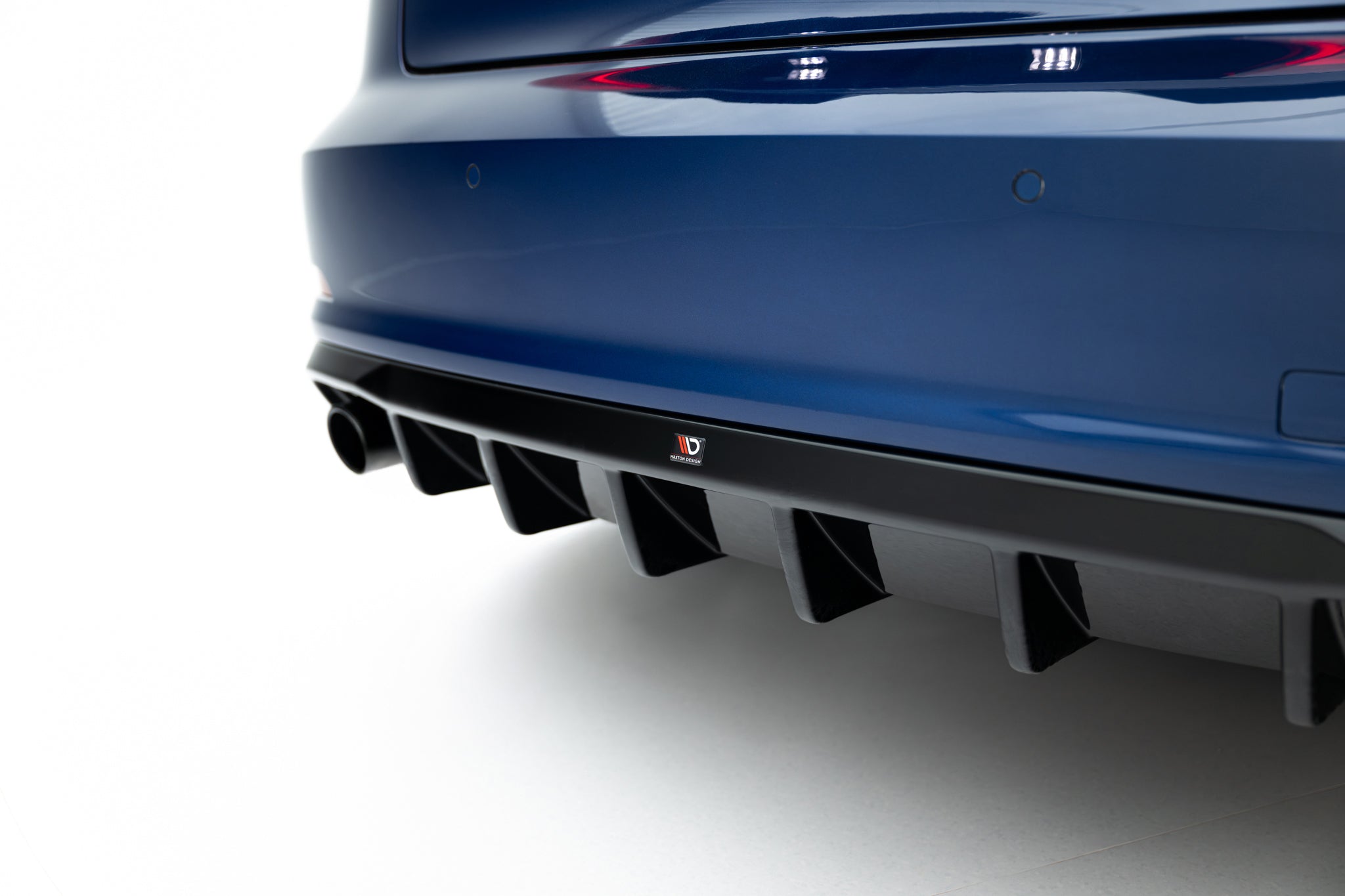 Diffusor Heck Ansatz für Audi A3 Limousine 8V (Einzelauspuff li. re.)