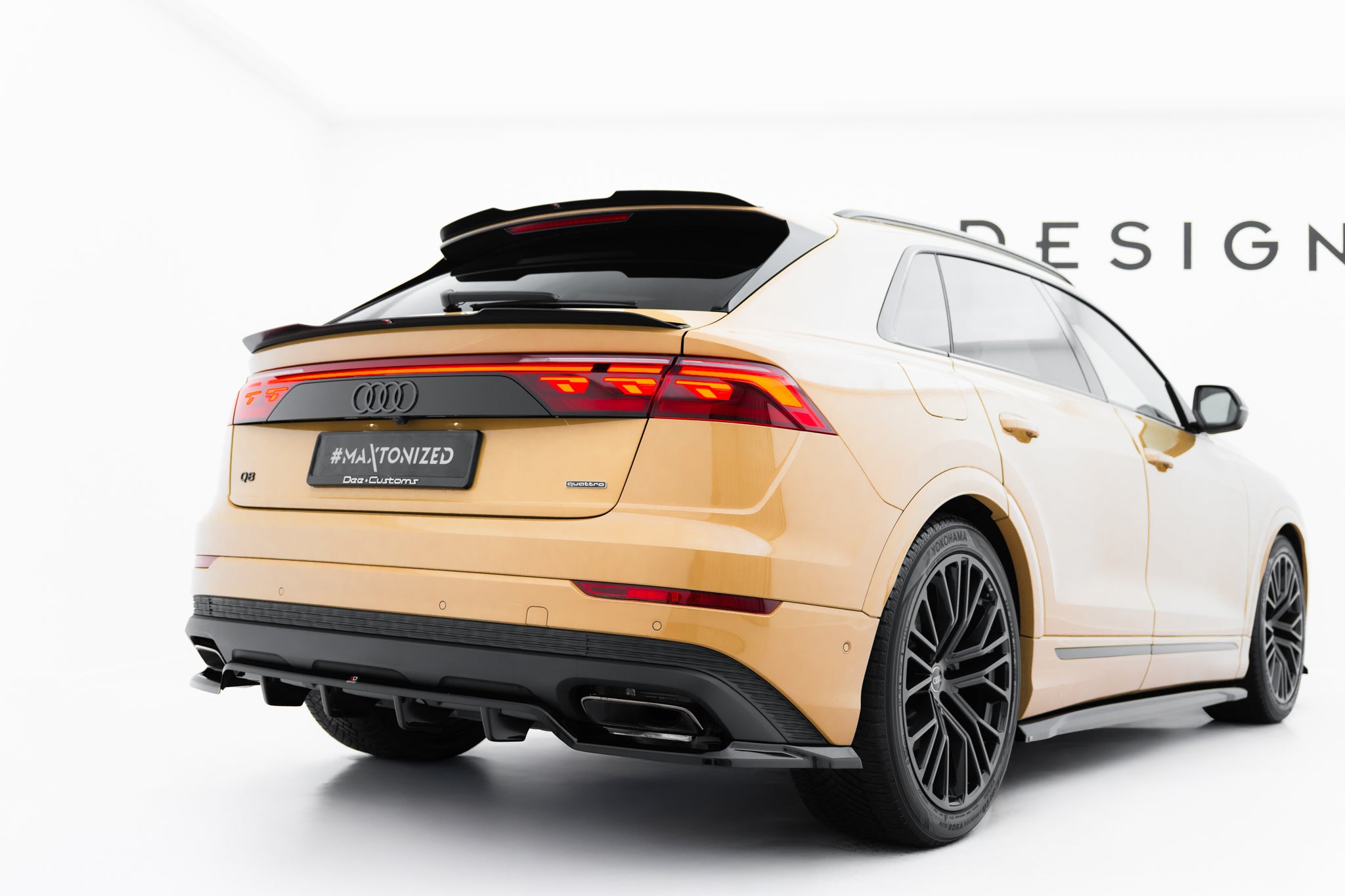 Höher Spoiler CAP für Audi Q8 S-line / SQ8 Mk1 Facelift