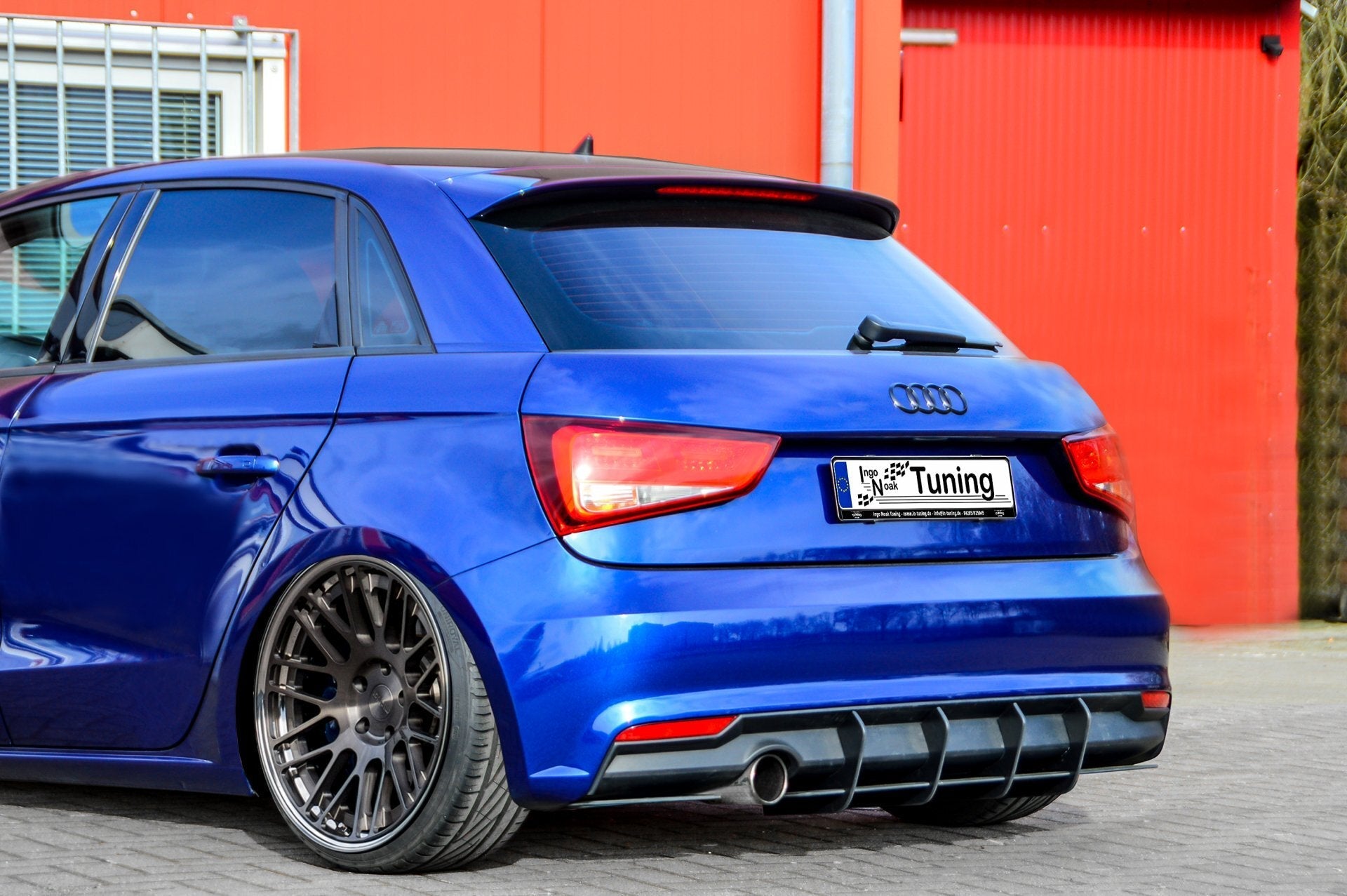 Racing Heckansatz Heckeinsatz Diffusor passend für Audi A1 8X