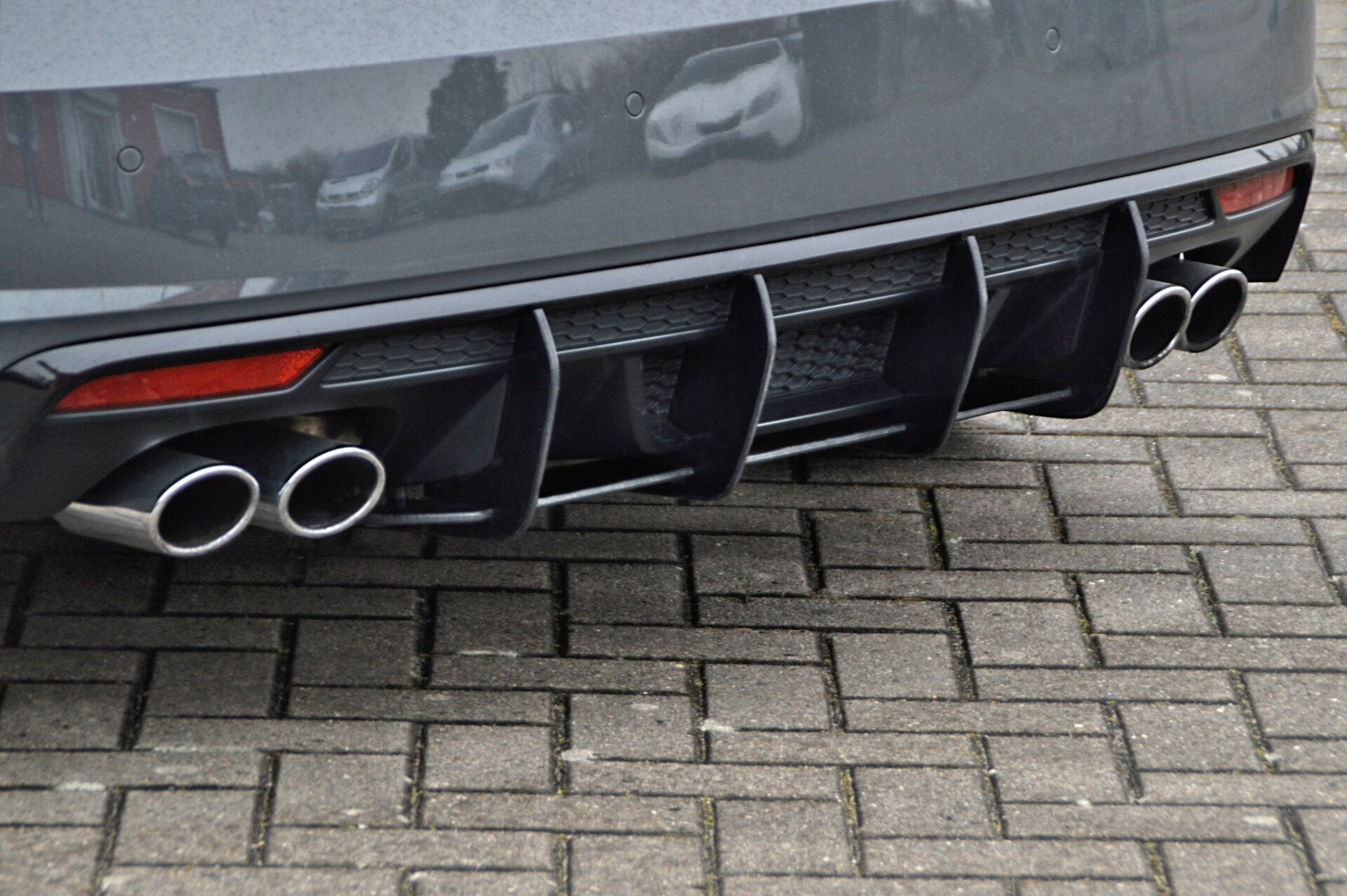 Racing Heckansatz Heckeinsatz Diffusor passend für Audi S1 8X