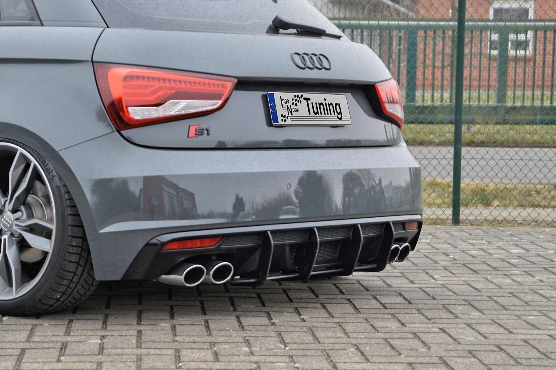 Racing Heckansatz Heckeinsatz Diffusor passend für Audi S1 8X