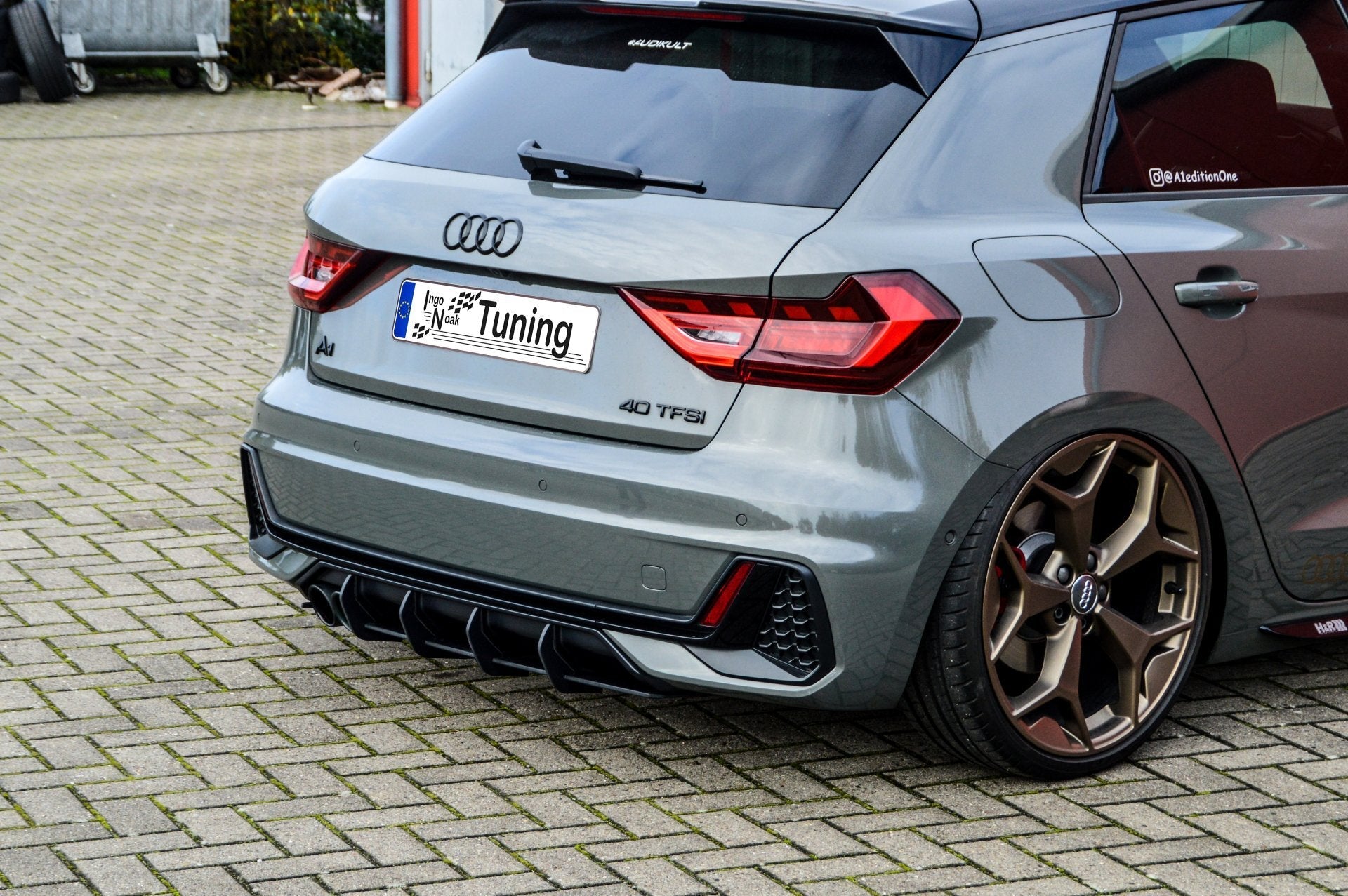 Gefräster Heckansatz passend für Audi A1 GB Sportback S-Line