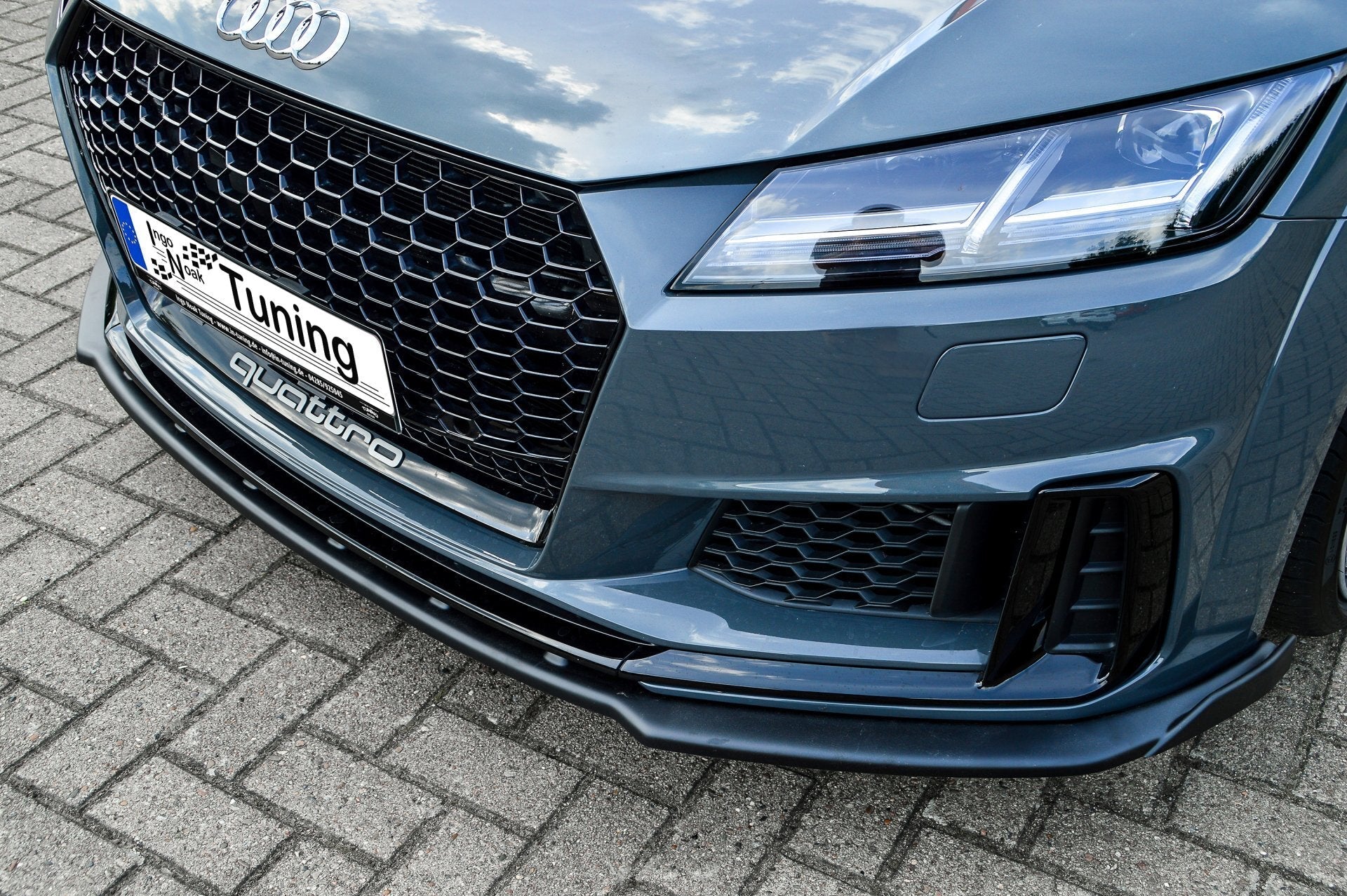 Spoilerschwert Frontspoiler mit Wing aus ABS passend für Audi TT+TTS 8S S-Line Facelift