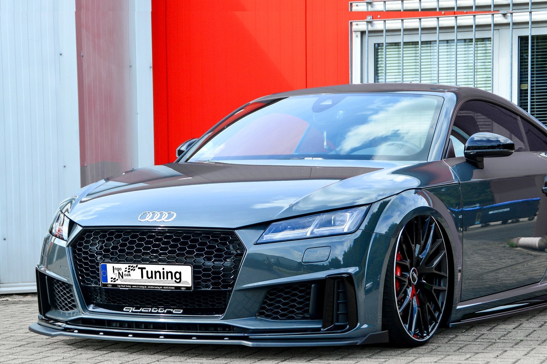 Spoilerschwert Frontspoiler mit Wing aus ABS passend für Audi TT+TTS 8S S-Line Facelift