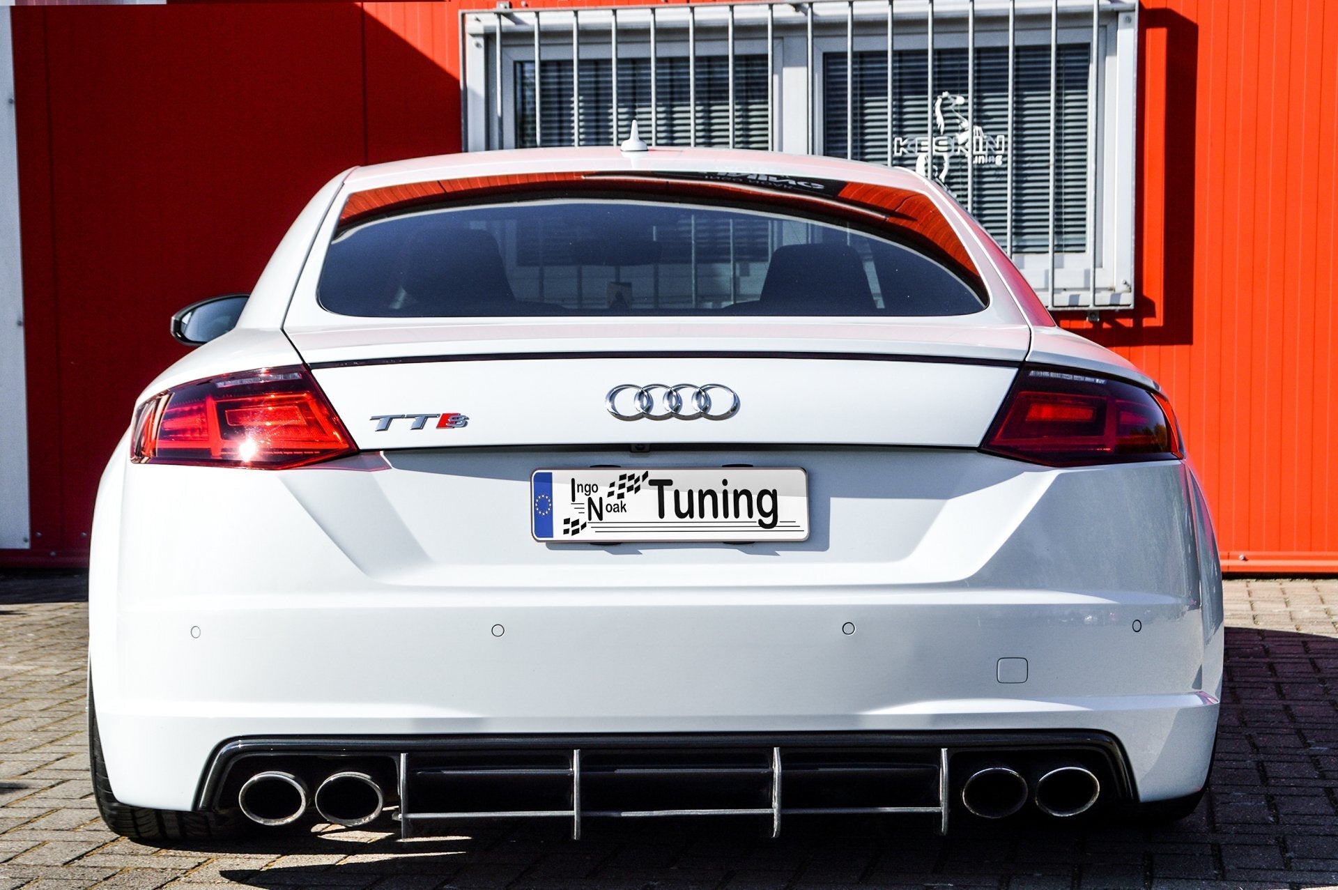 Racing Heckansatz Diffusor passend für Audi TTS 8S Coupe+ Roadster