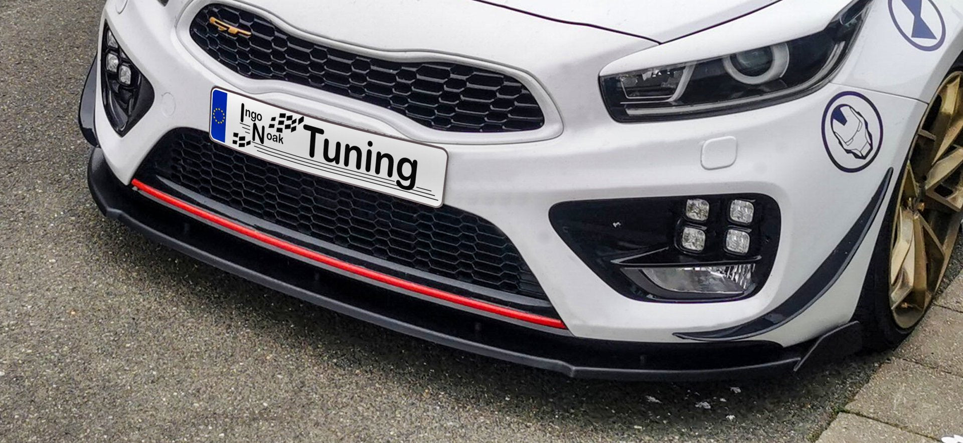 Cup Frontspoilerlippe V.2 mit Wing passend für Kia Ceed GT Pro Ceed GT