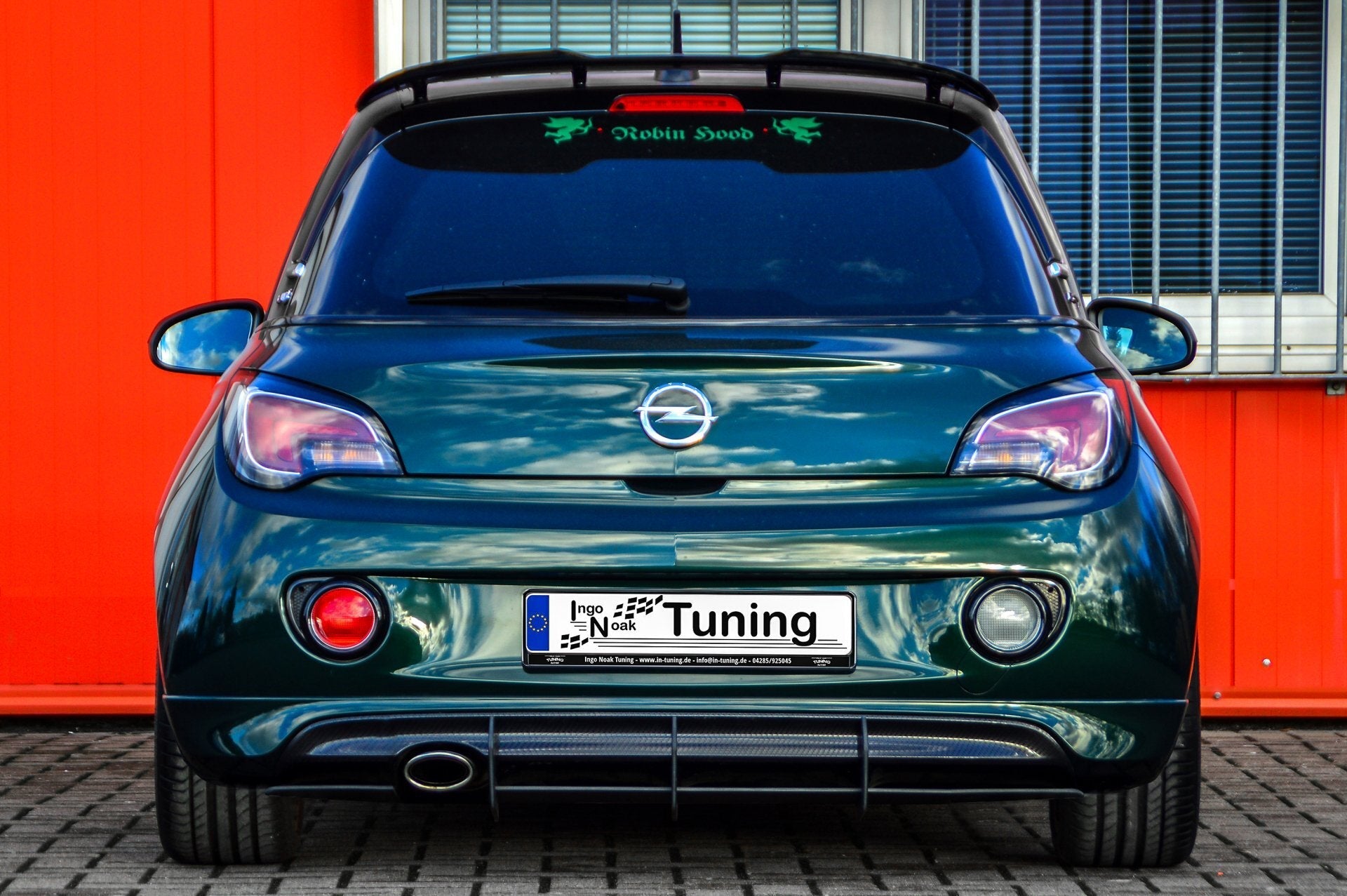 Gefräster Heckansatz mit Finnen passend für Opel Adam S + OPC-Line