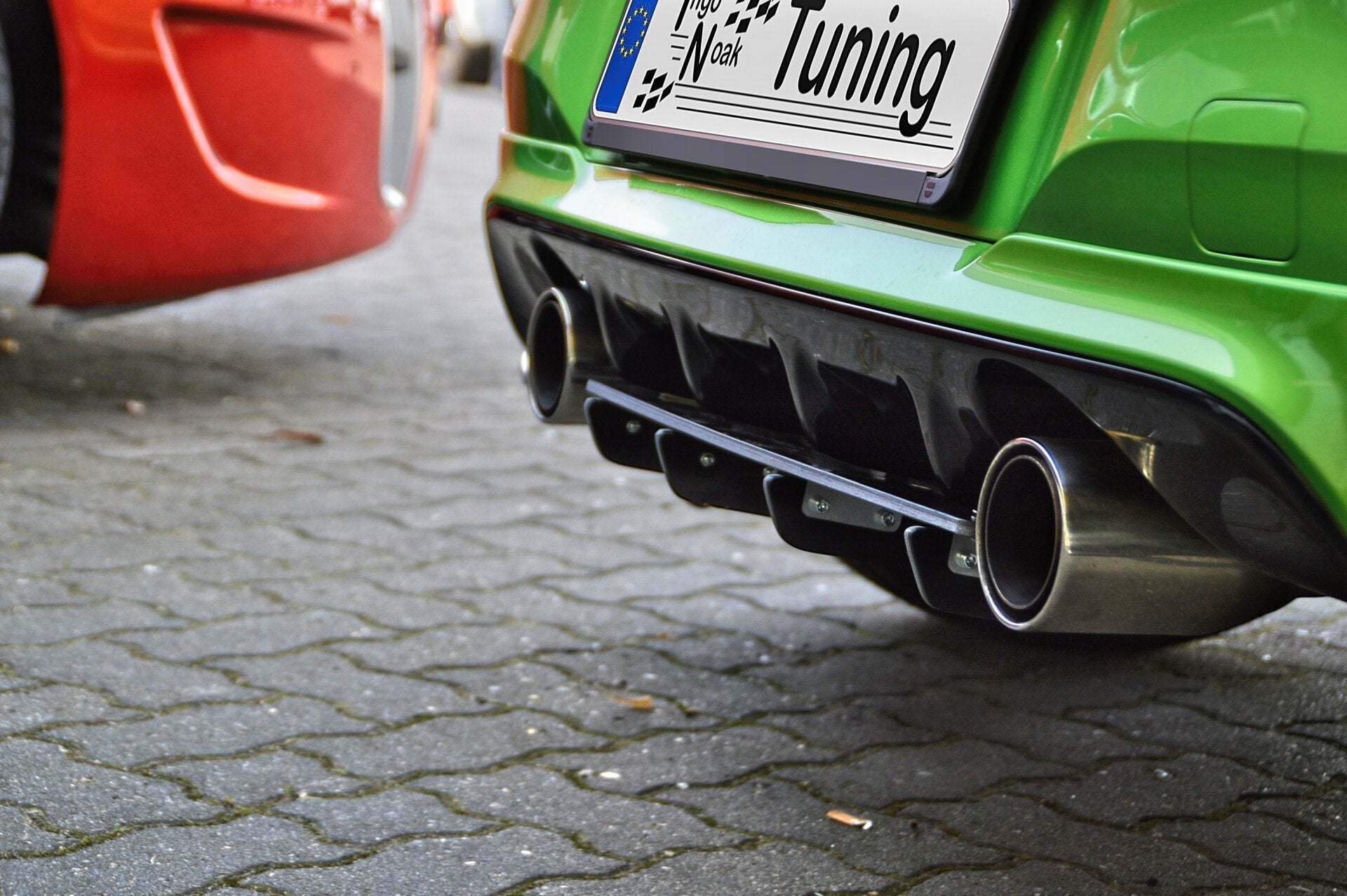 Gefräster Heckansatz mit Finnen passend für Opel Corsa E OPC