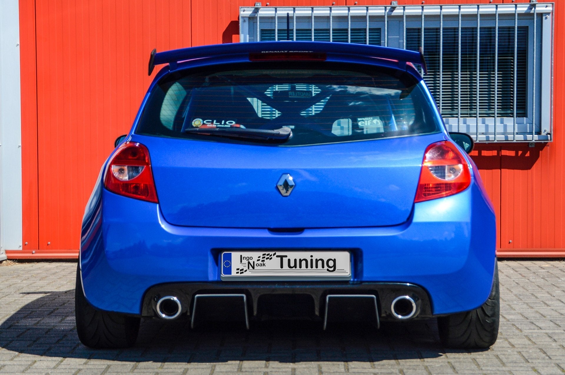 Gefräster Heckansatz Diffusor aus ABS passend für Renault Clio 3 Phase 2 RS