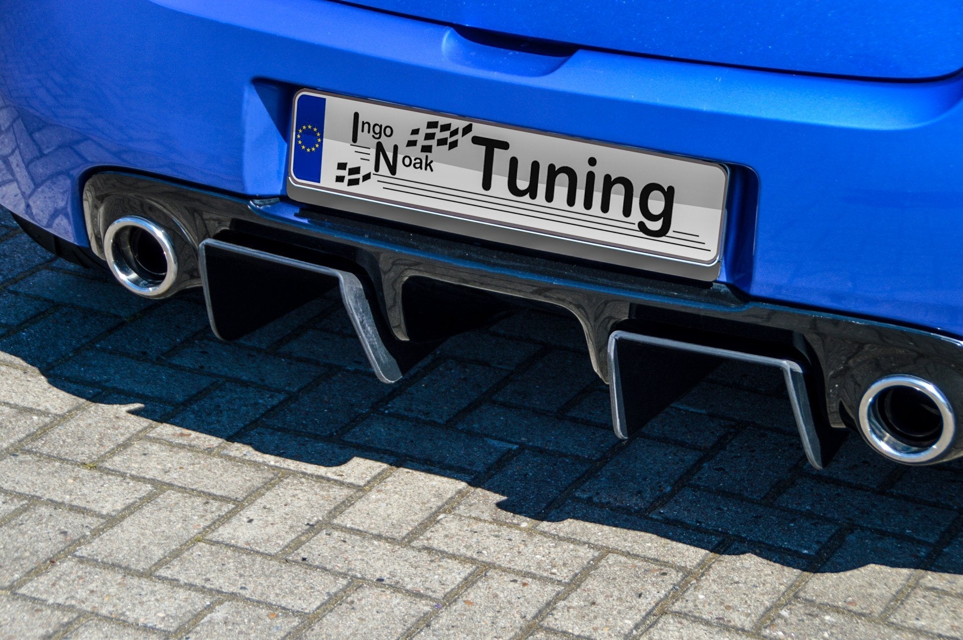 Gefräster Heckansatz Diffusor aus ABS passend für Renault Clio 3 Phase 2 RS