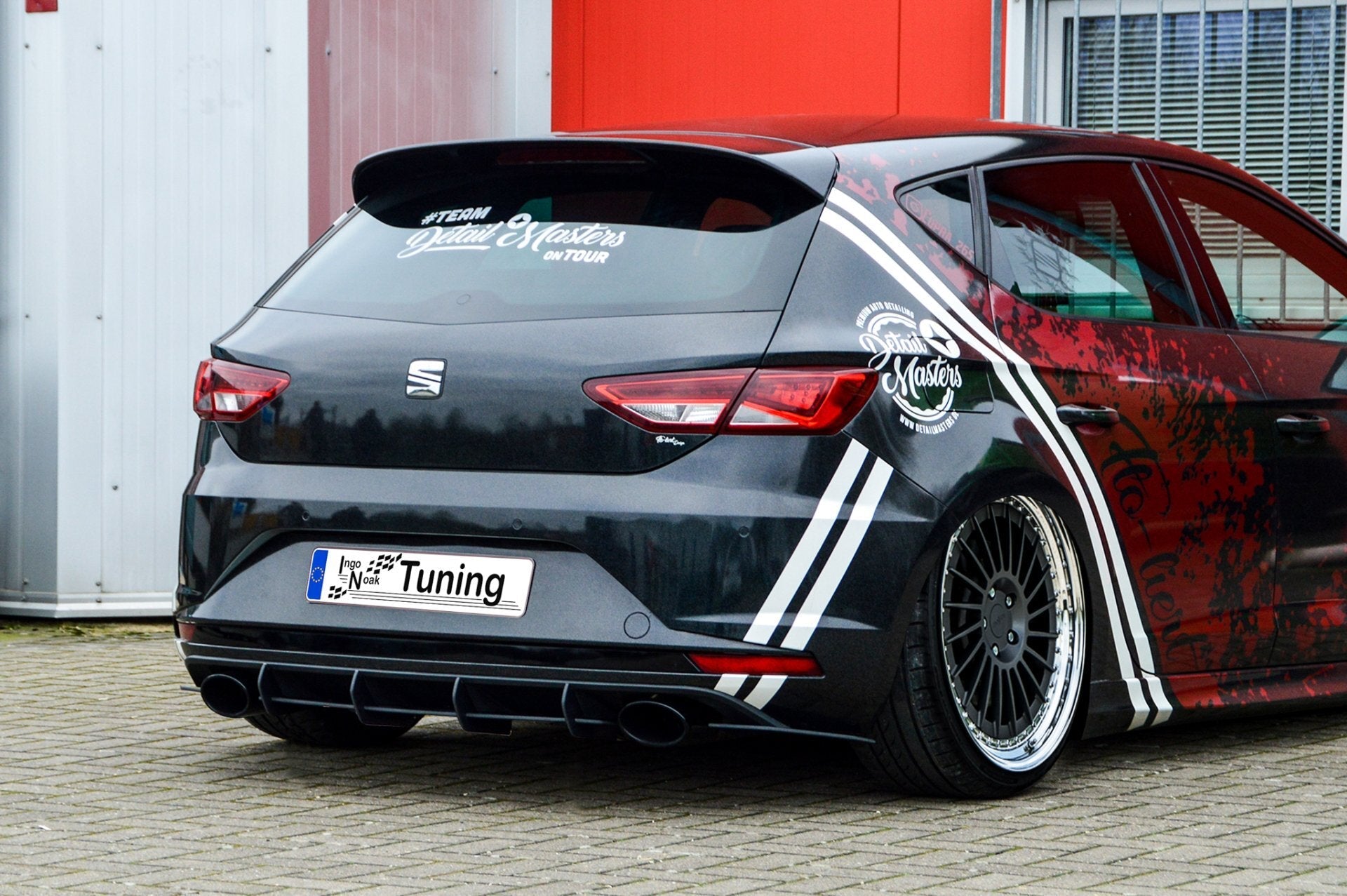 Gefräster Heckansatz mit Finnen passend für Seat Leon 5F Cupra