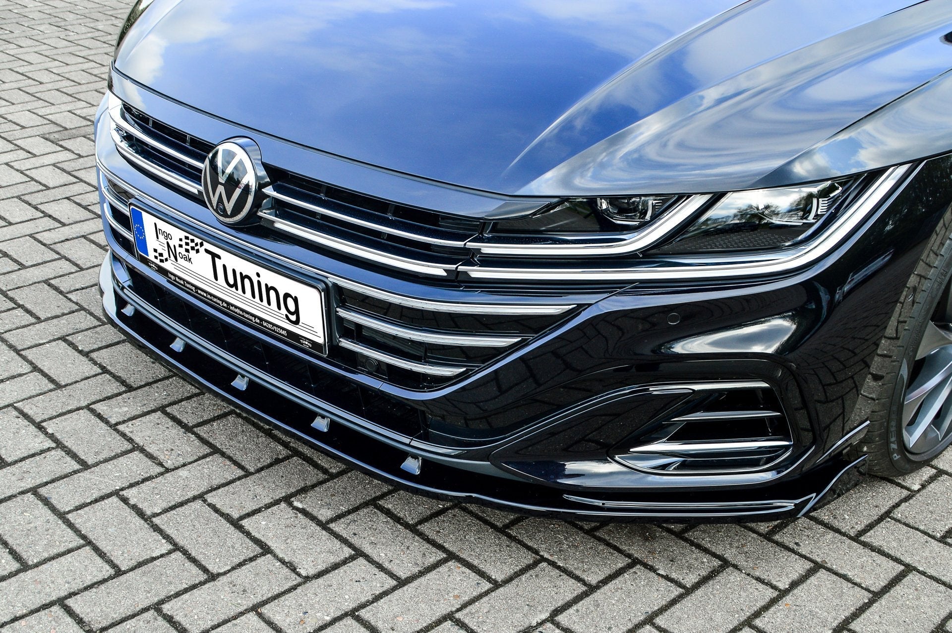 Cup Frontspoilerlippe mit Wing passend für VW Arteon R-Line inkl-Shooting Break