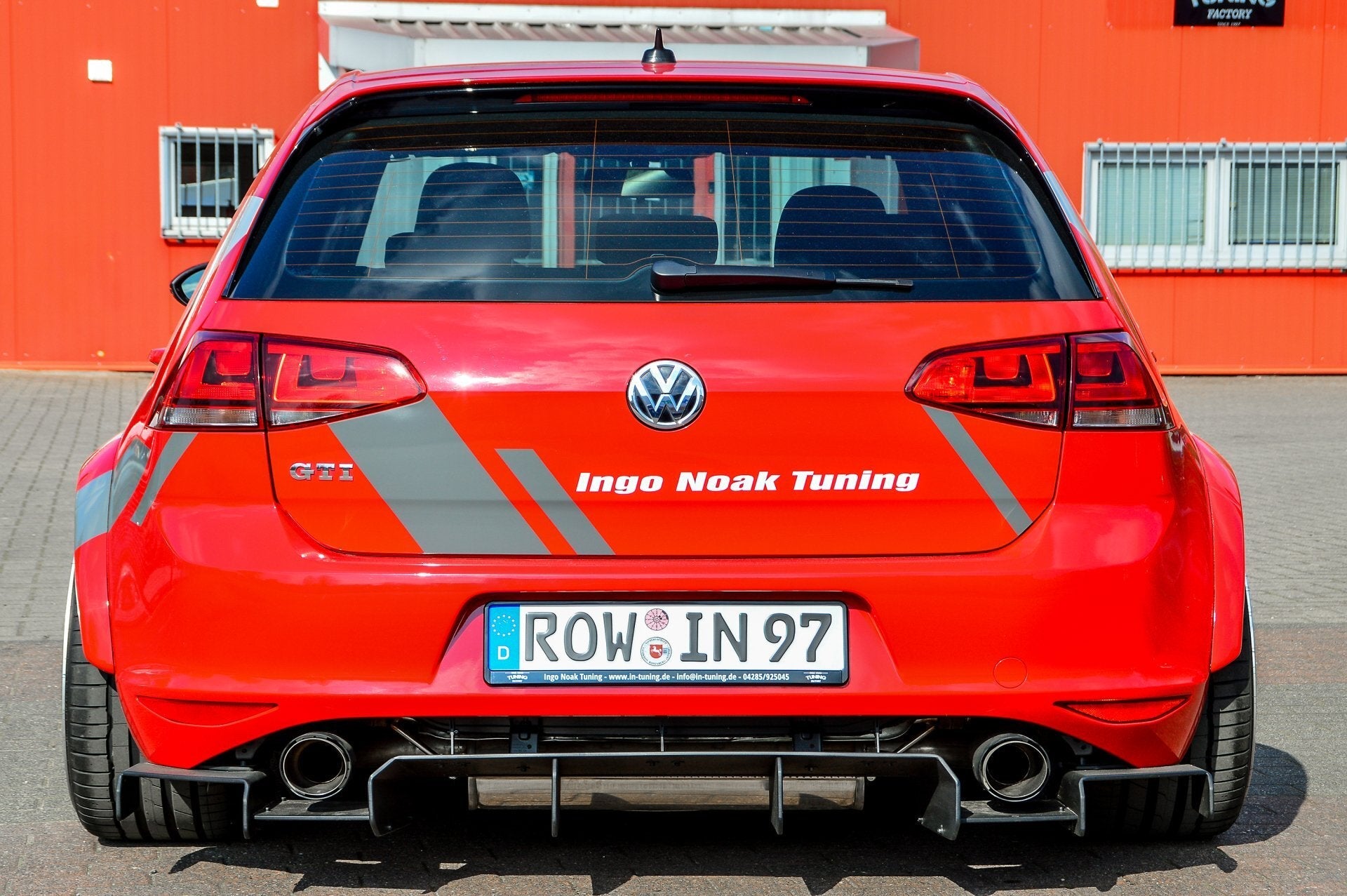 Gefräster Heckansatz mit Seitenteilen passend für VW Golf 7 GTI