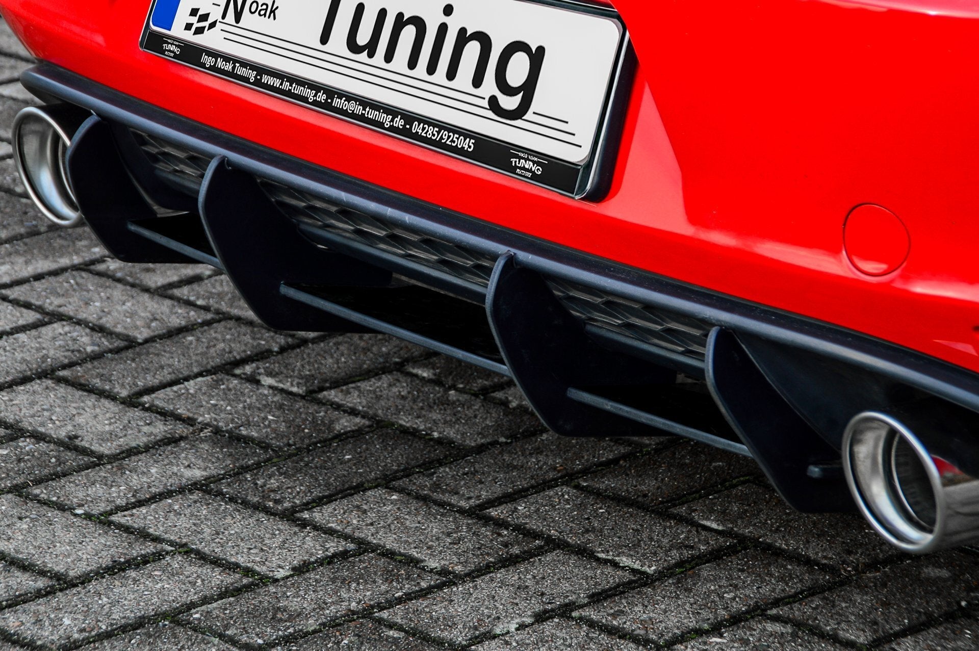 Gefräster Heckansatz mit Finnen V.2 passend für VW Golf 7 GTI + GTD AU