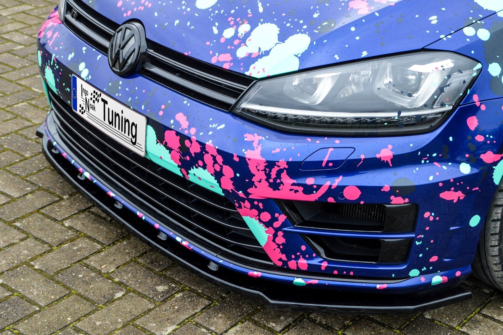 Cup Frontspoilerlippe passend für VW Golf 7 R+ R-Line AU