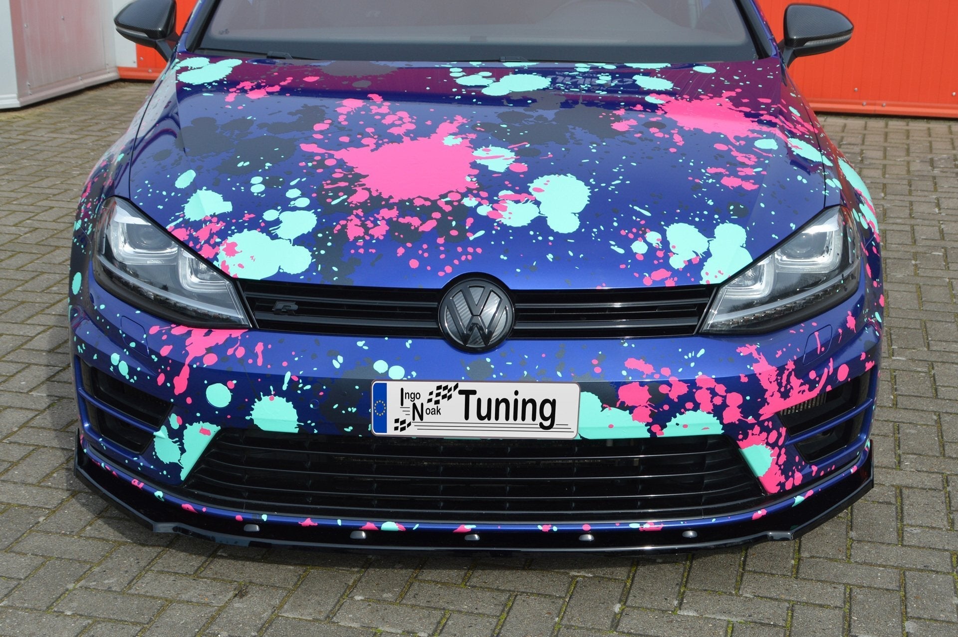 Cup Frontspoilerlippe mit Wing passend für VW Golf 7 R+ R-Line AU