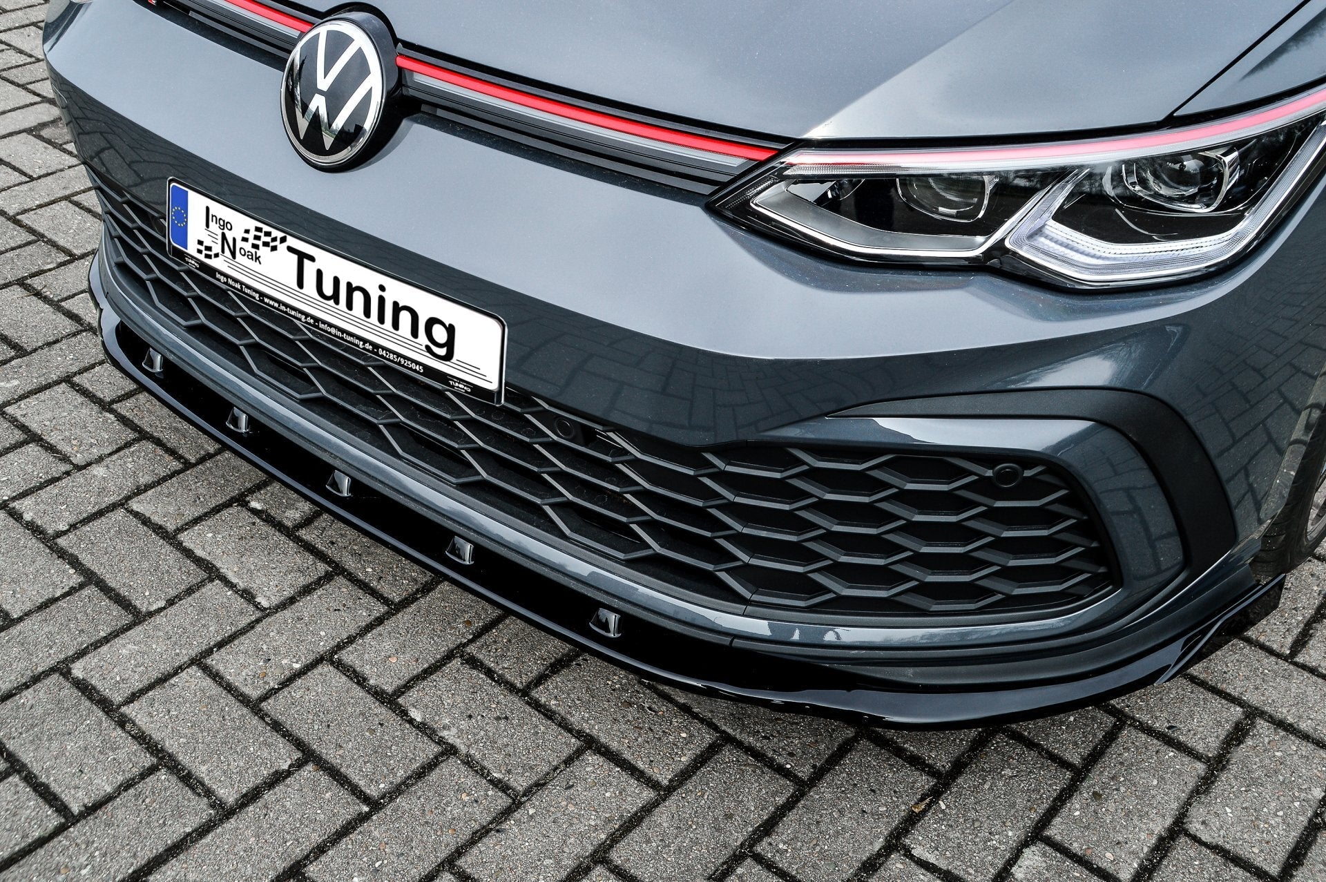Cup Frontspoilerlippe mit Wing passend für VW Golf 8 GTI + GTD