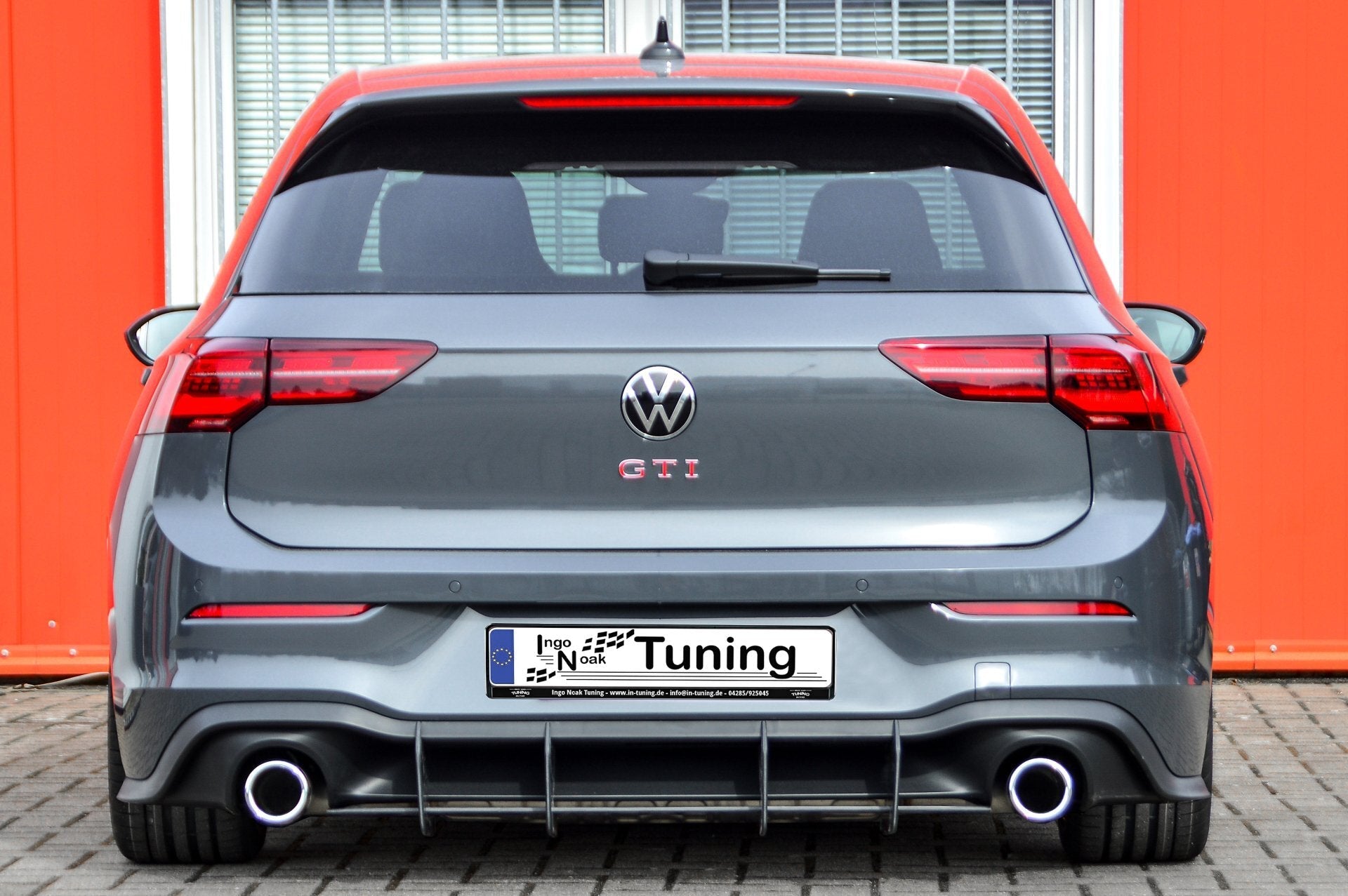 Gefräster Heckansatz Diffusor passend für VW Golf 8 GTI
