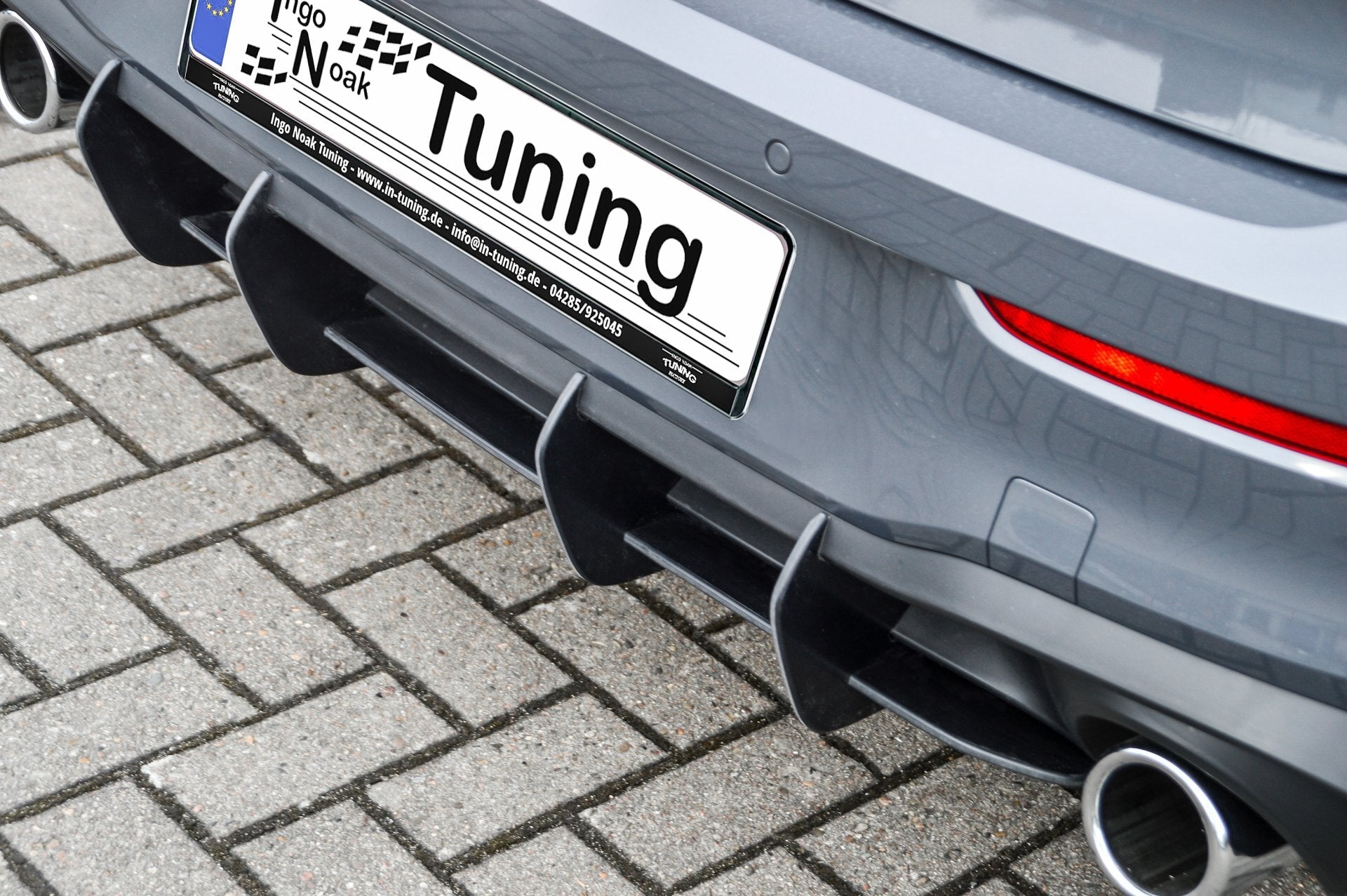 Gefräster Heckansatz Diffusor passend für VW Golf 8 GTI