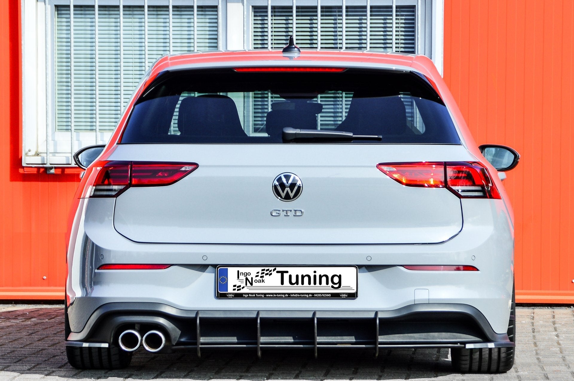 Gefräster Heckansatz mit Seitenteilen passend für VW Golf 8 GTD