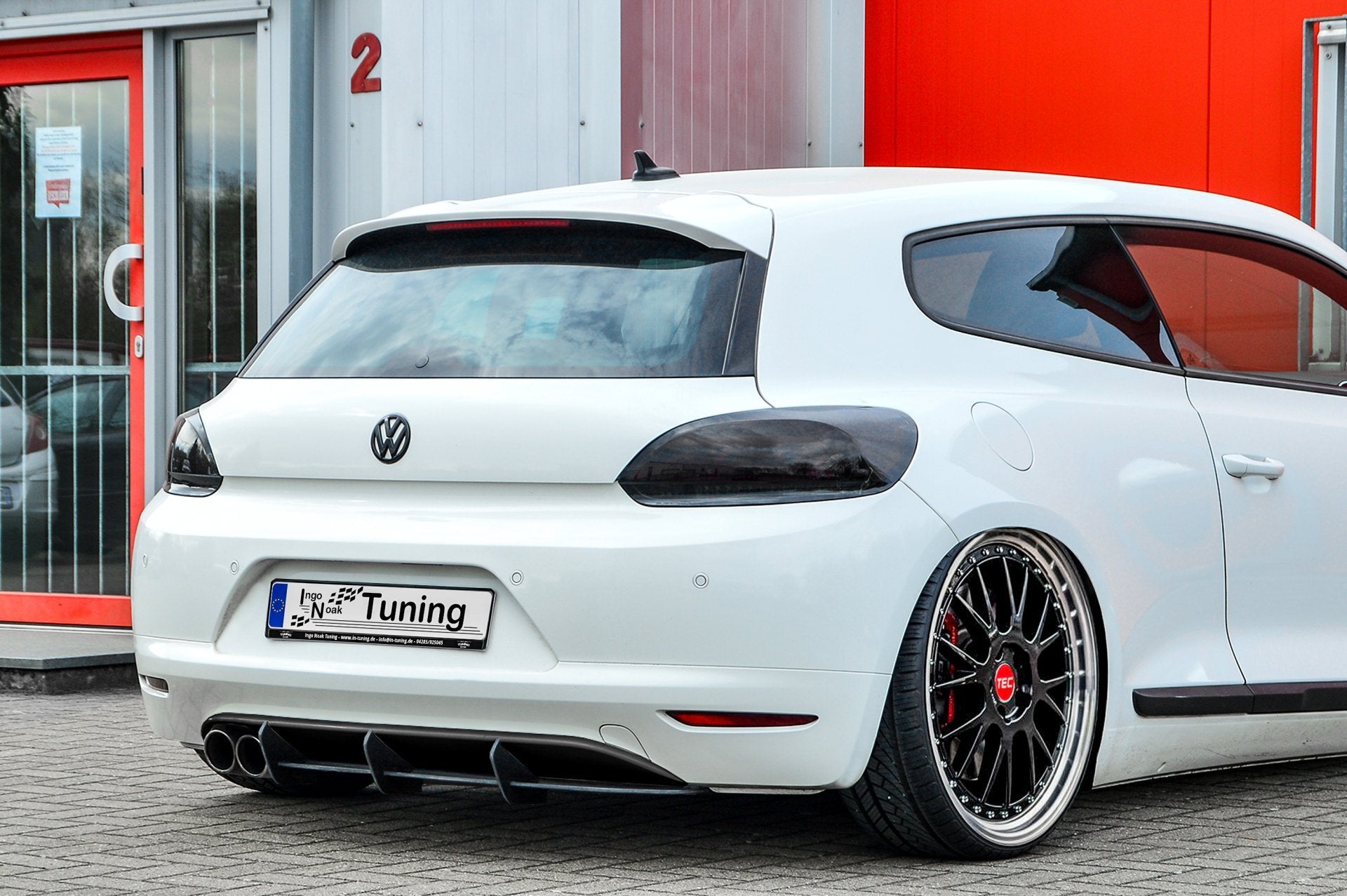 Gefräster Heckansatz mit Finnen passend für VW Scirocco 3