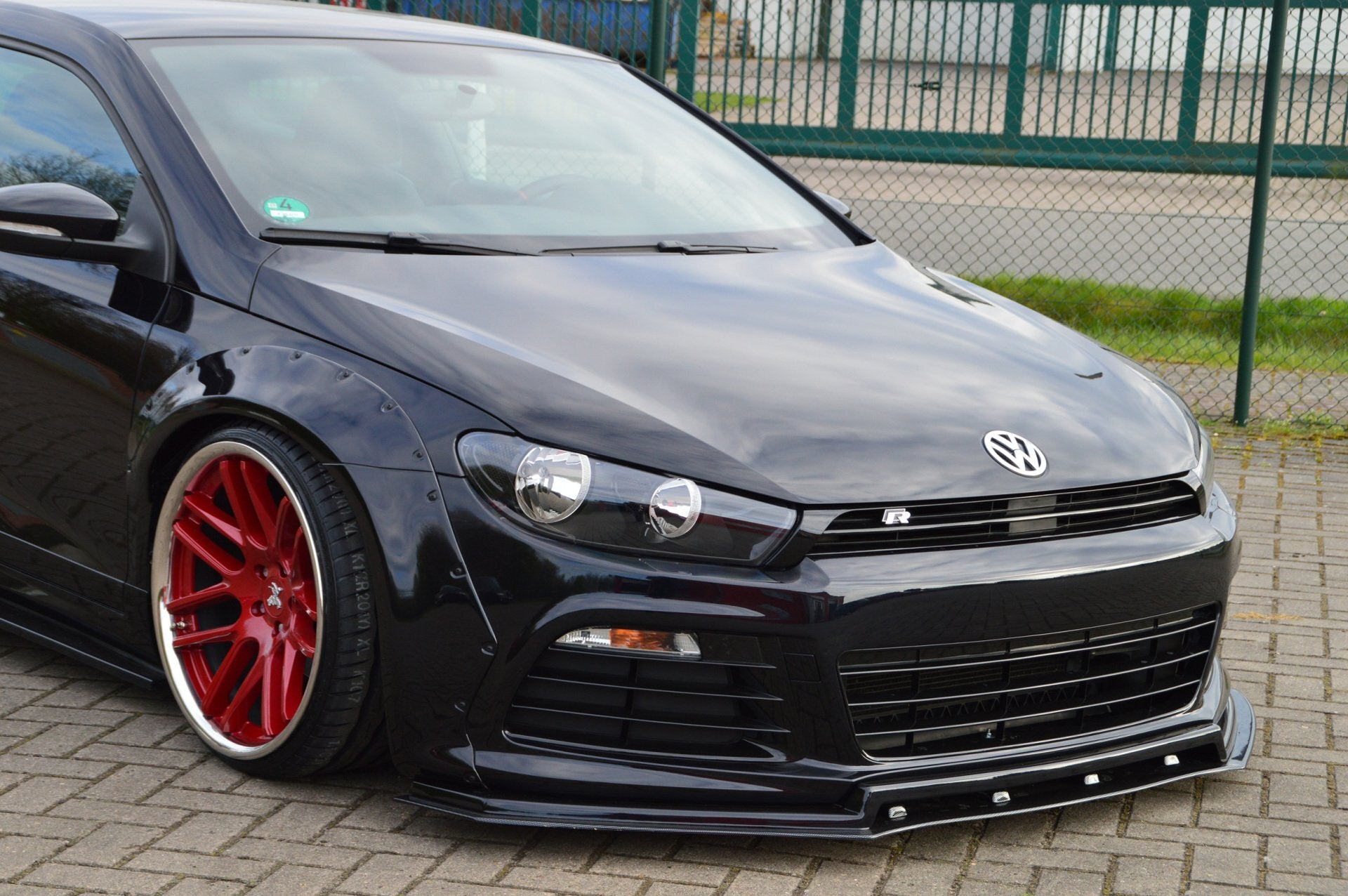 2 tlg Frontspoiler mit Spoilerschwert passend für VW Scirocco R 13