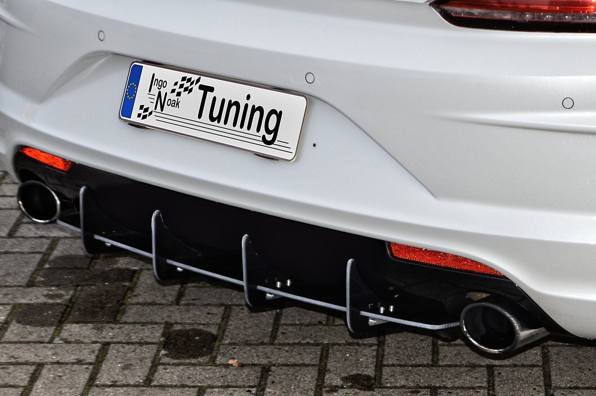 Gefräster Heckansatz mit Finnen passend für VW Scirocco R Facelift