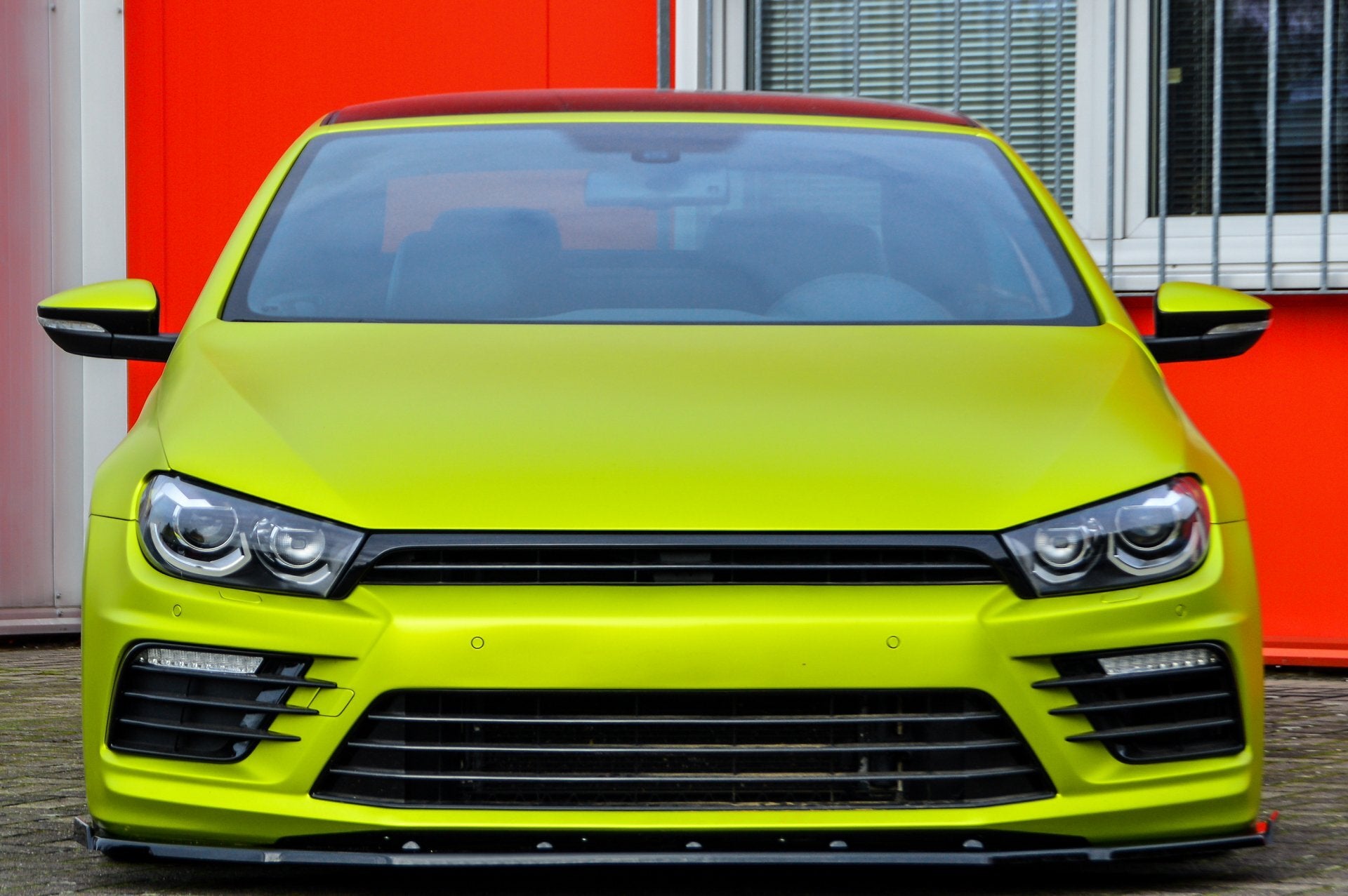 V.2 Cup Frontspoilerlippe mit Wing passend für VW Scirocco R Facelift