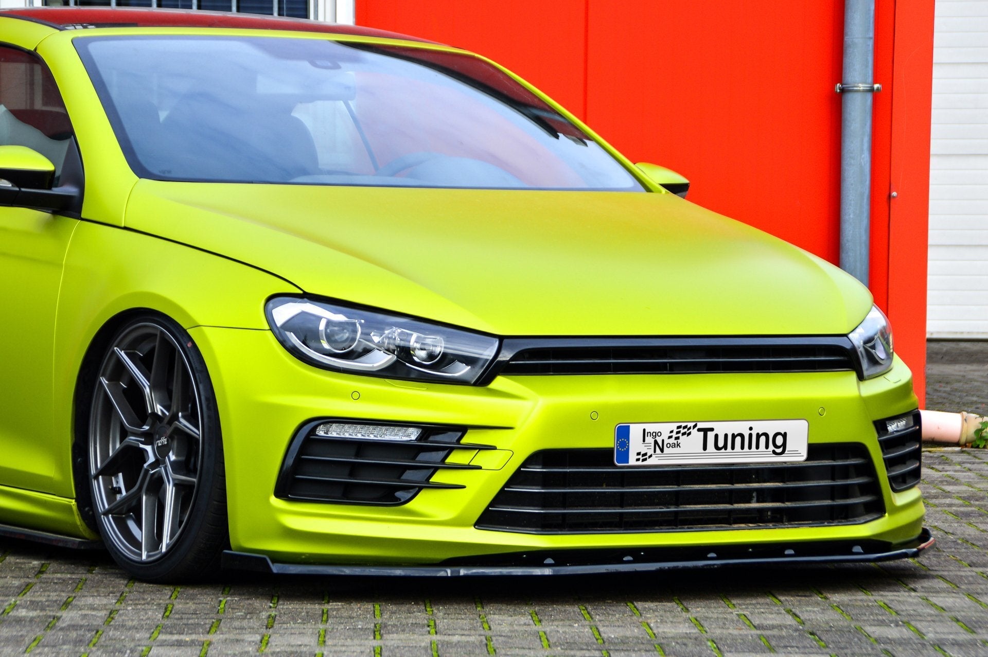 V.2 Cup Frontspoilerlippe mit Wing passend für VW Scirocco R Facelift