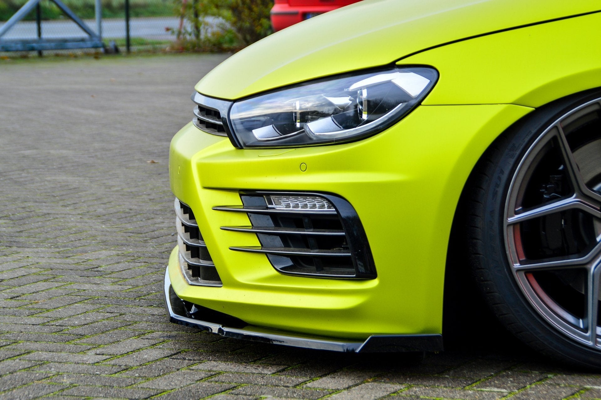 V.2 Cup Frontspoilerlippe mit Wing passend für VW Scirocco R Facelift