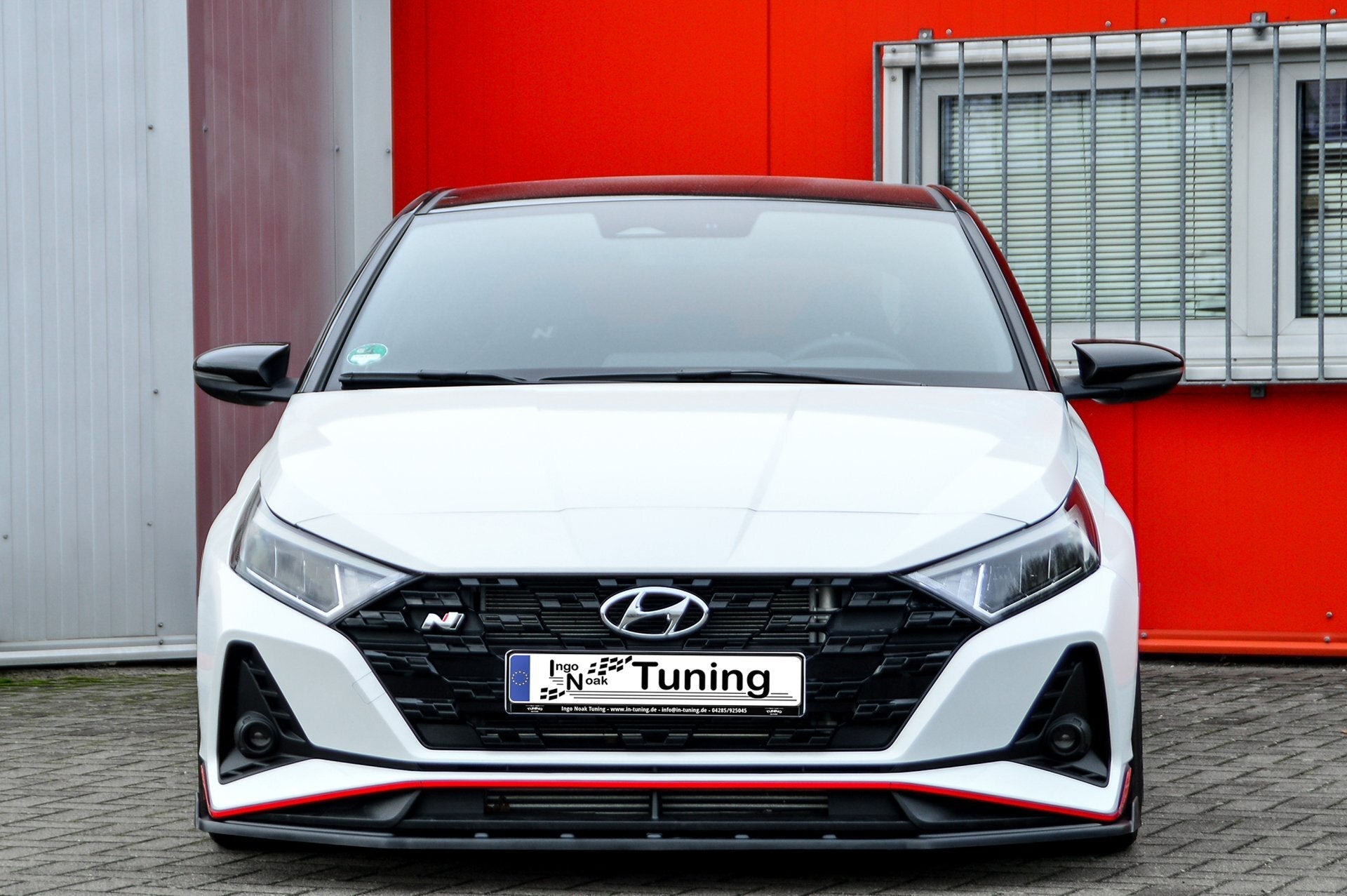 Cup Frontspoilerlippe mit Wing passend für Hyundai I20N Performance