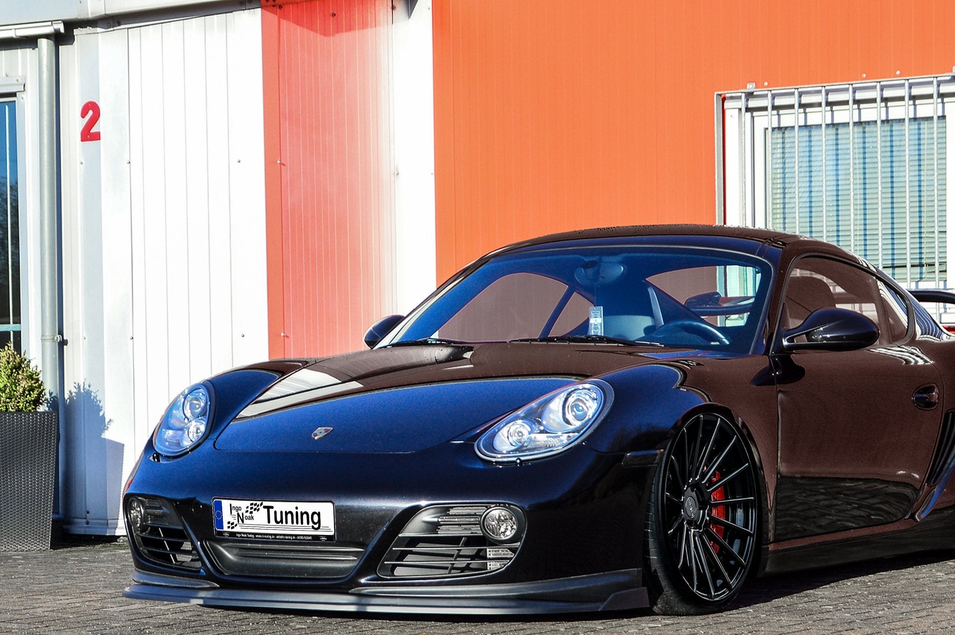 Frontspoilerlippe Cuplippe mit Wing passend für Porsche Cayman 987 aus ABS